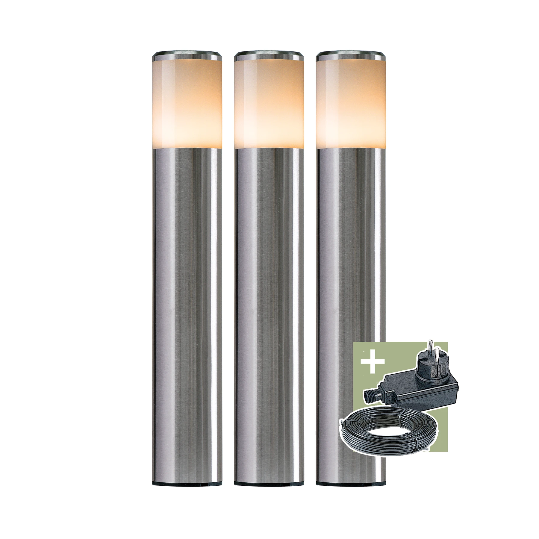 Ludeco, 12V Wegeleuchte - Sten 3er Set, 3W, warmweiß, IP44