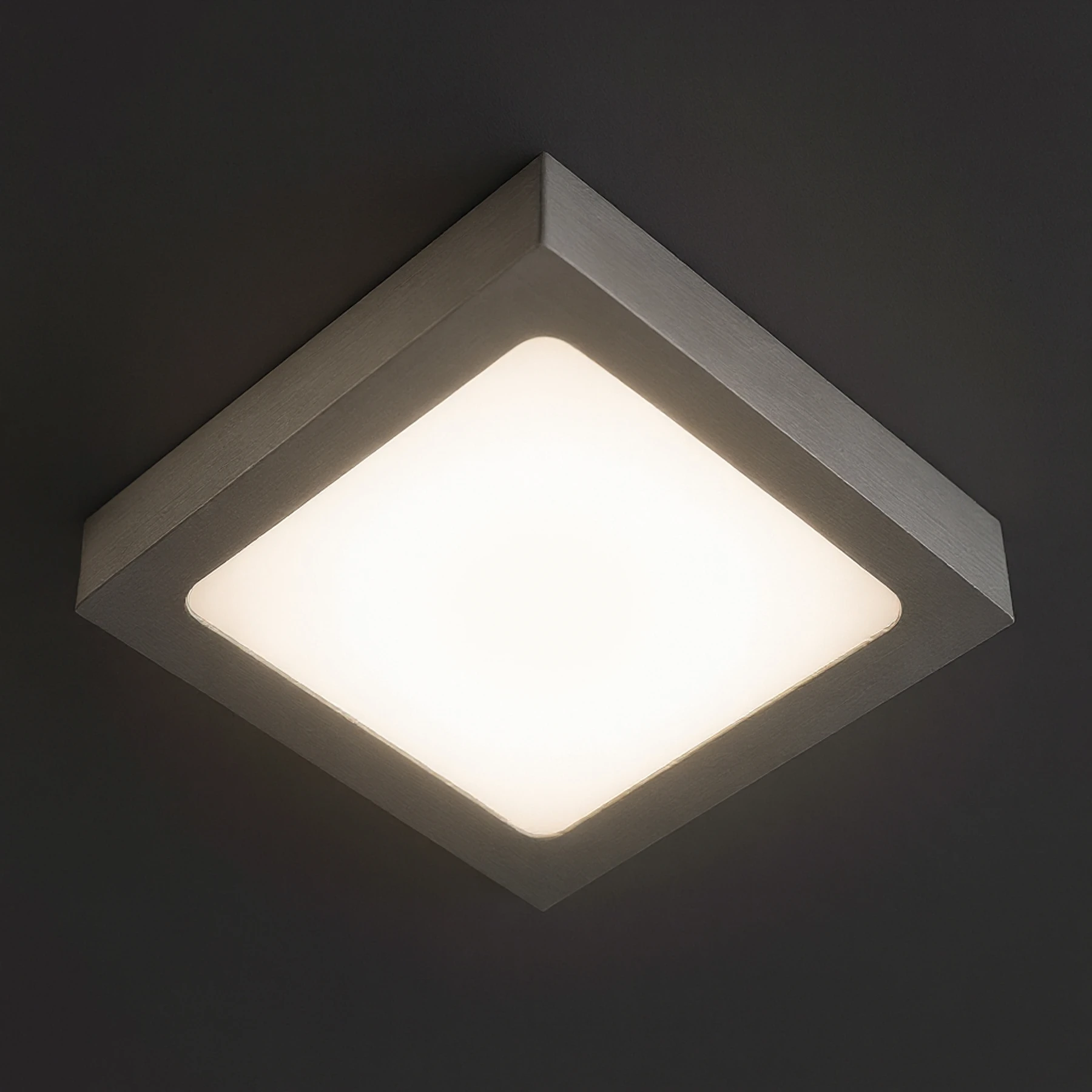 Decken Aufbauleuchte in mattchrom - 18 W - Lichtfarbe: neutralweiß