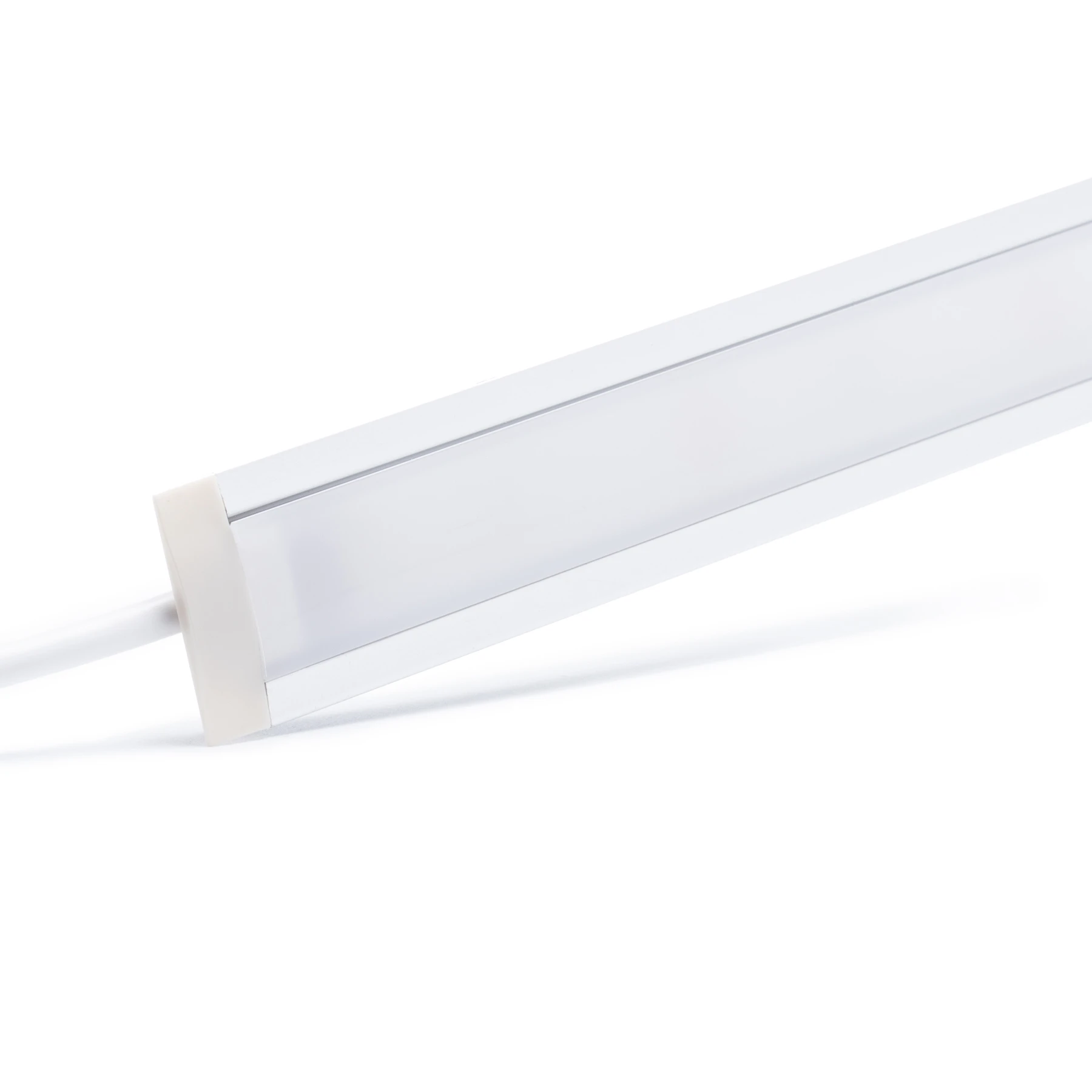 24V Aluminium Einbau LED Leiste schmal – weiß – diffuse Abdeckung