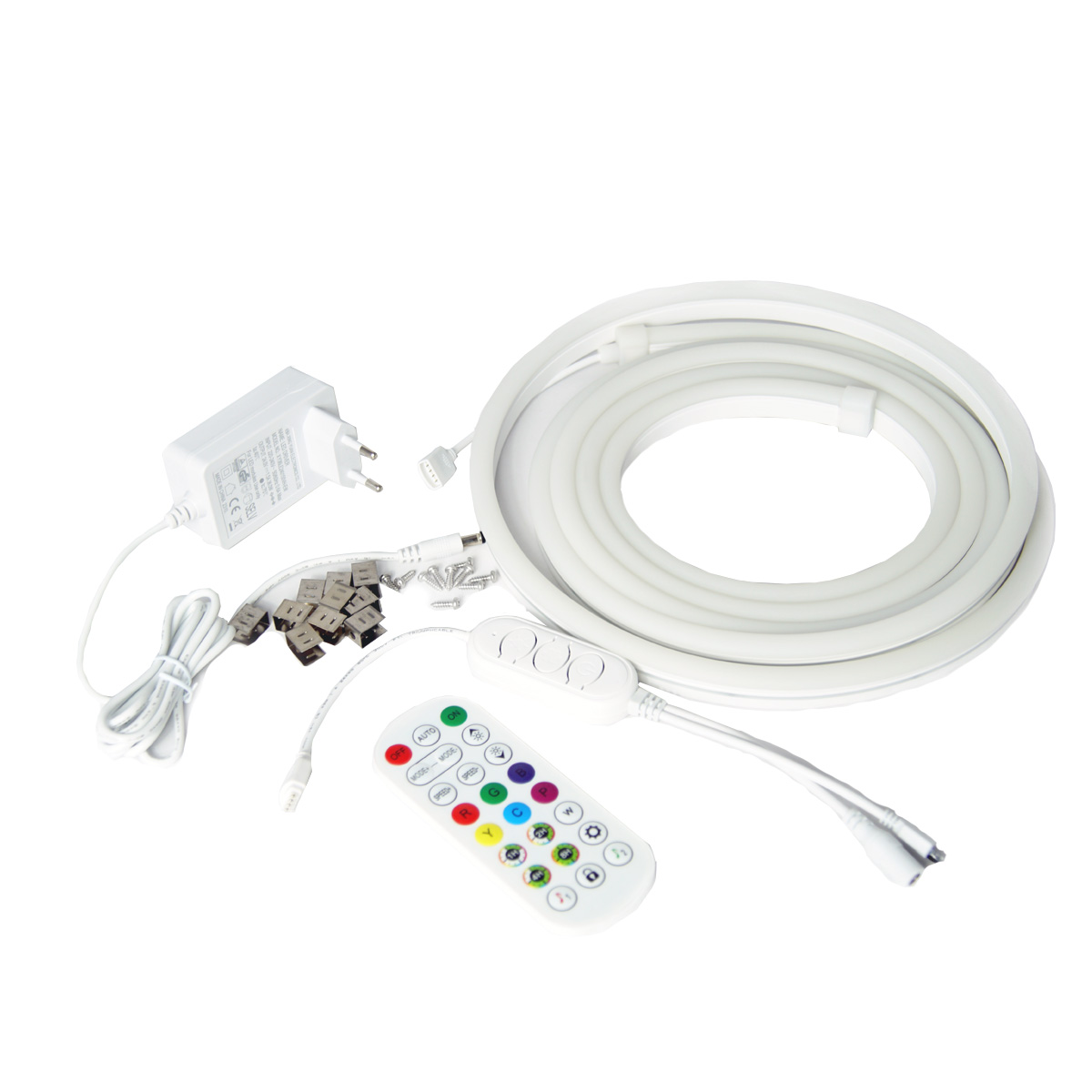 24V wasserfester flexibler LED Lichtschlauch - RGBIC - diffus - 8x17mm - 300cm - IP67