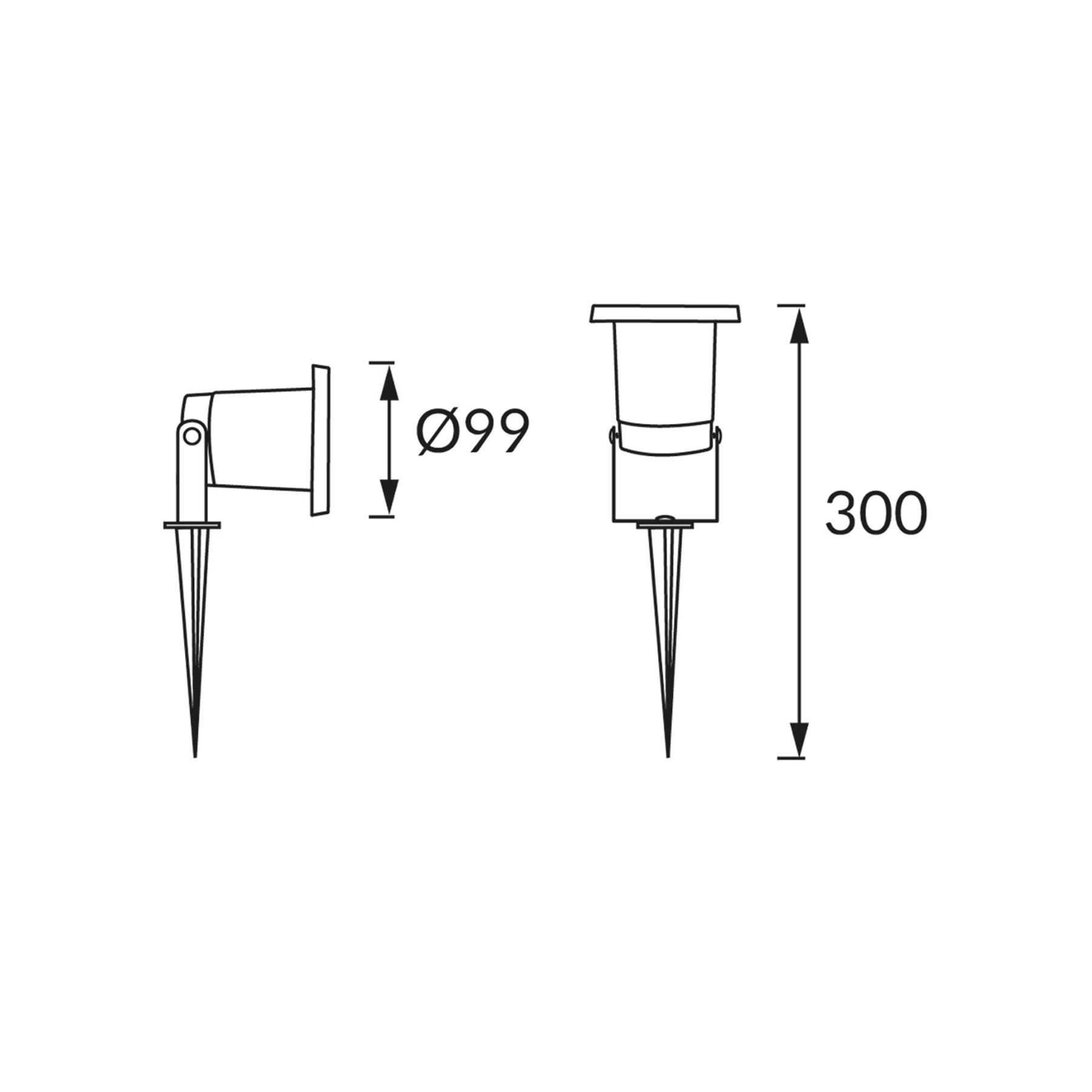 Strahler outdoor in schwarz - 20 W - Lichtfarbe: individuell wählbar