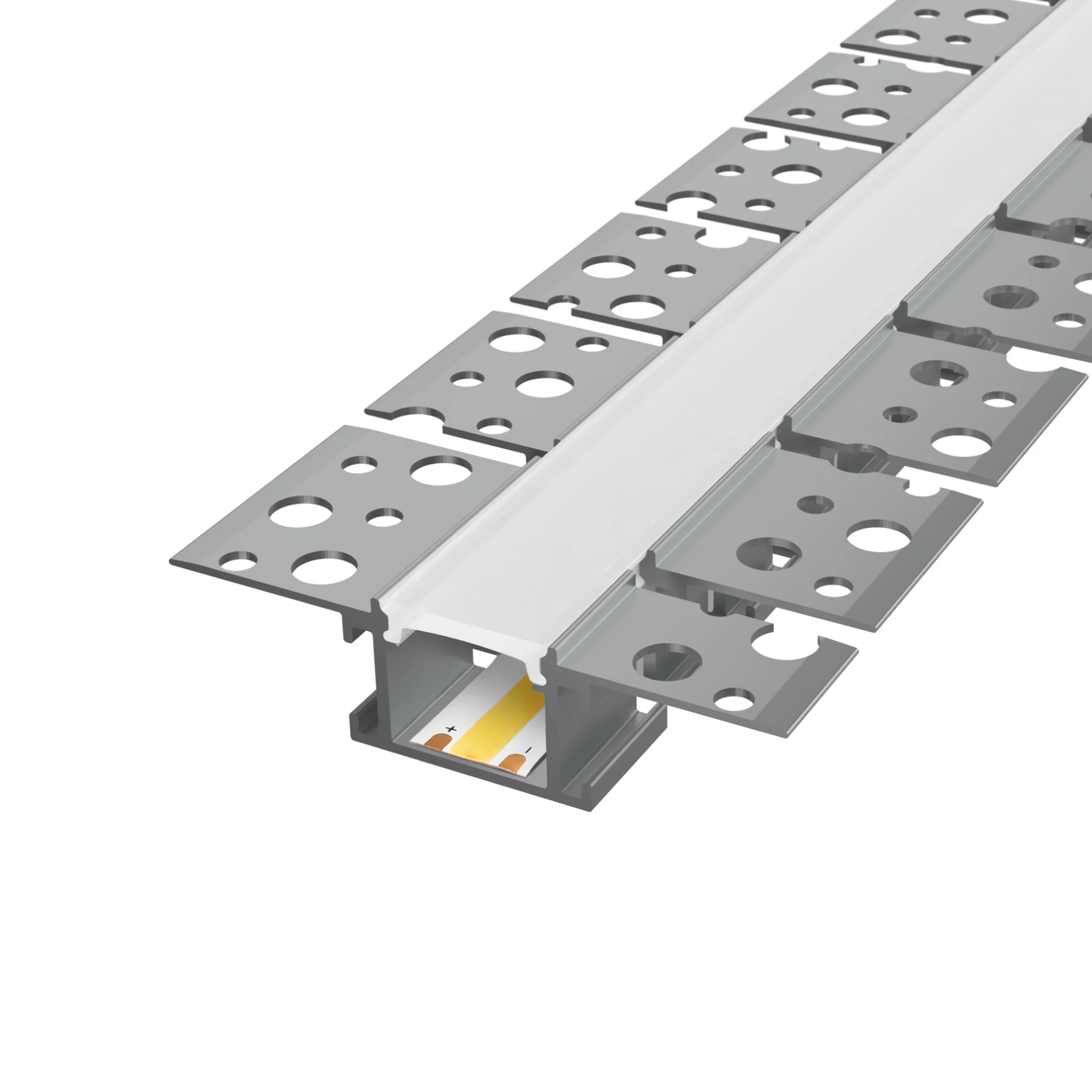ALU Profil | Leiste | Einbau Schiene FUGE silber für LED Streifen ALU Profil | Leiste | Einbau Schiene FUGE silber für LED Streifen