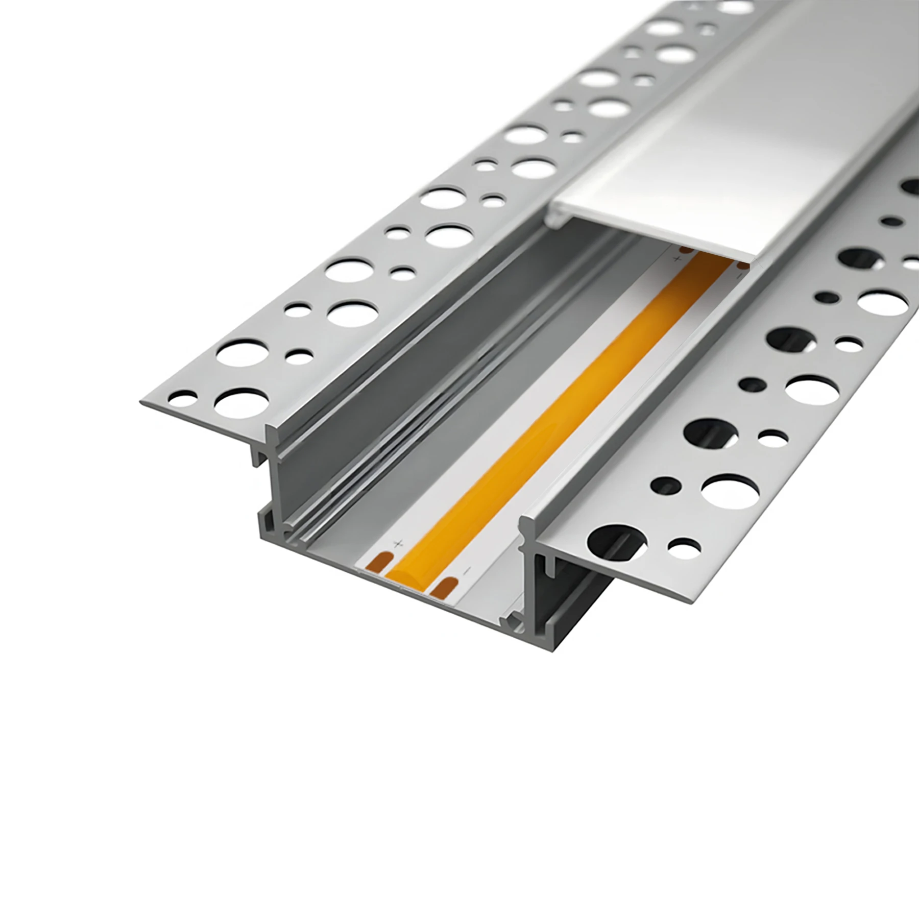 Aluminium LED Unterputz Profil in Wunschlänge, Trockenbau Plus, 3,88 x 1,49cm