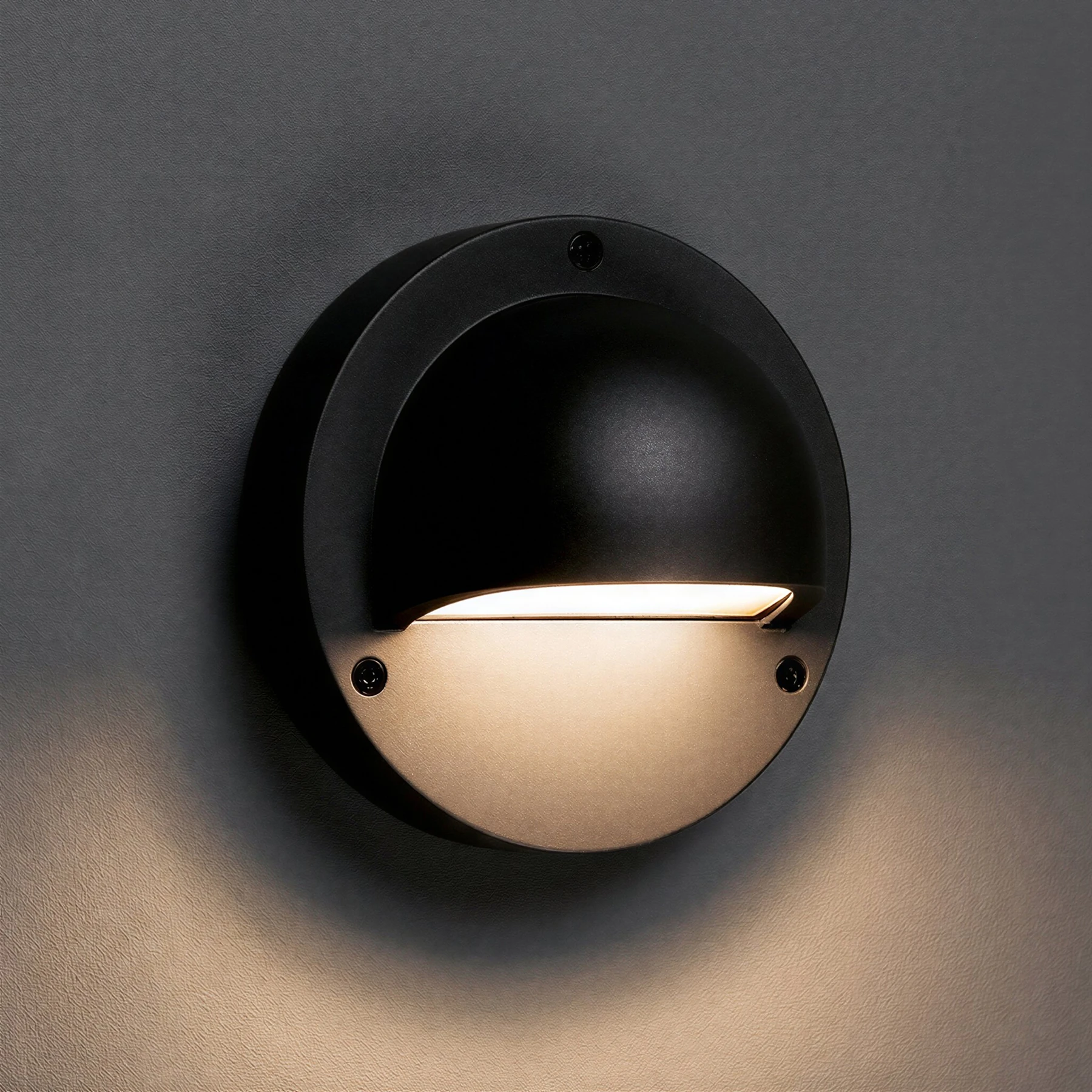 Garden Lights, 12V Wandleuchte - Deimos schwarz, 1,5W, warmweiß + weiß, IP44