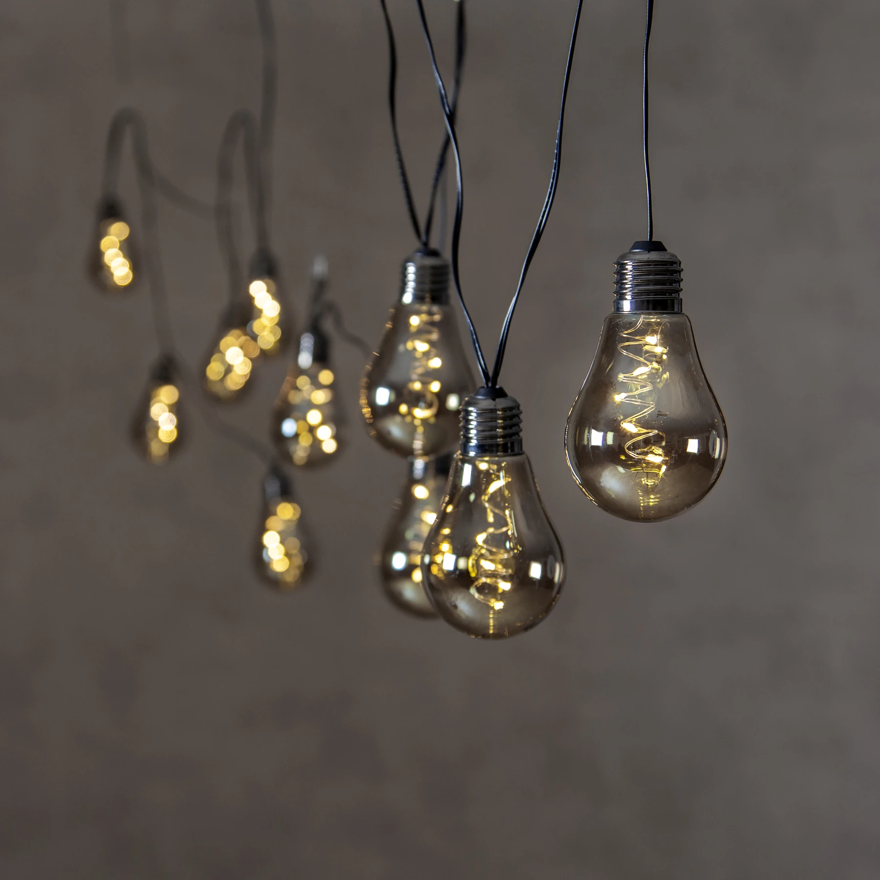 Glow - Deko Lichterkette für innen - 3,6 m - 10 LEDs - Netzbetrieb - Neutralweiß