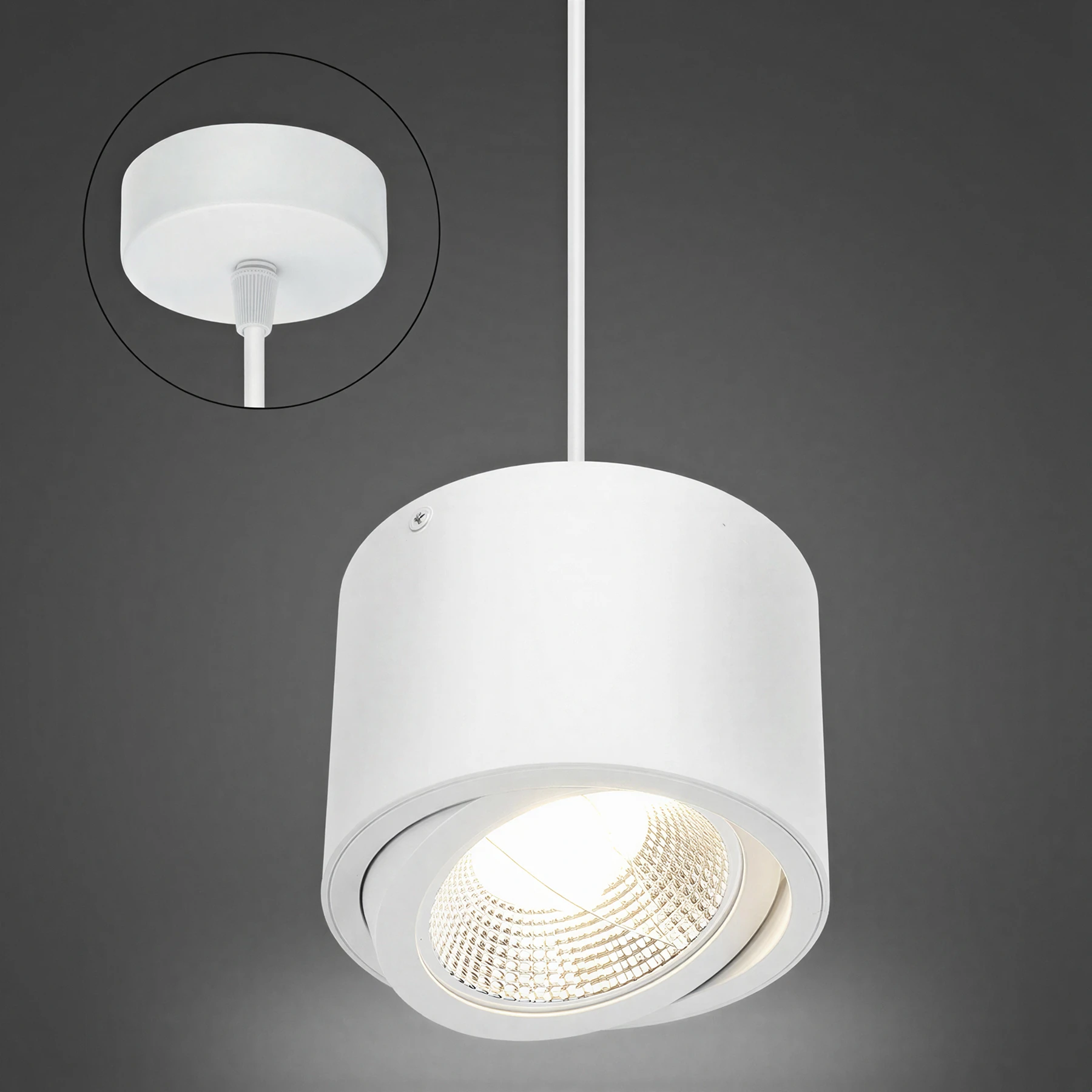 Pendelleuchte in weiß - Lichtfarbe: individuell wählbar