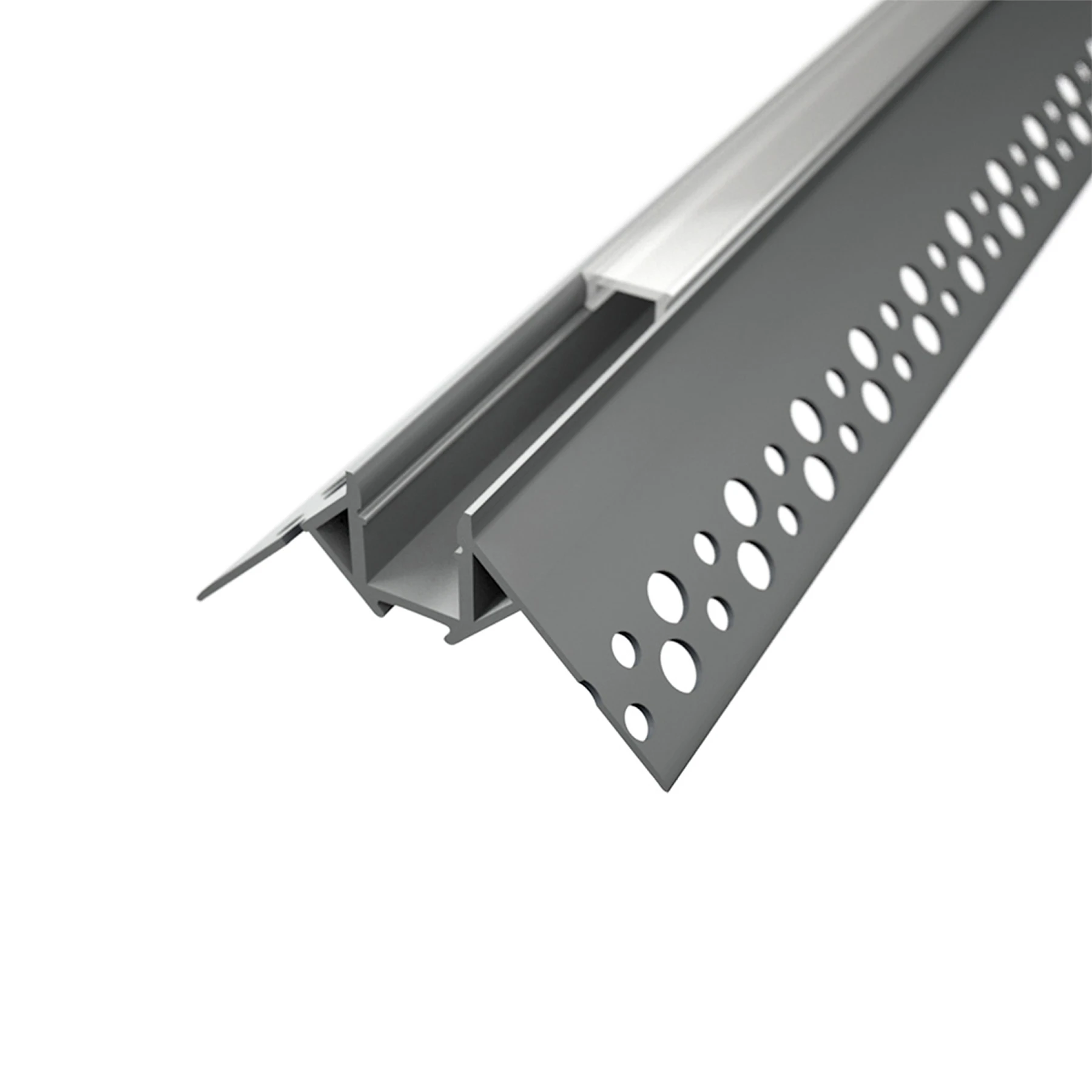 diffuse Abdeckung für LED Trockenbau Unterputzprofil - Außenecke, CC-91 - 100cm Länge