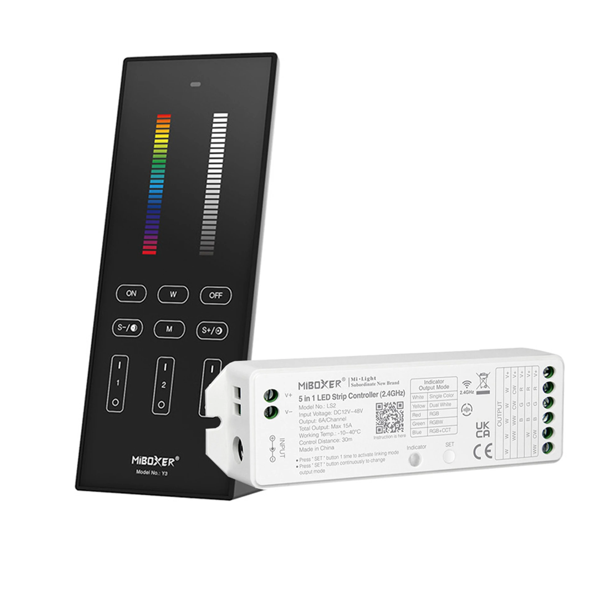 LED Funk Controller Set - 3 Zonen - 5 Kanal - RGB+CCT - Fernbedienung (2,4 GHz)