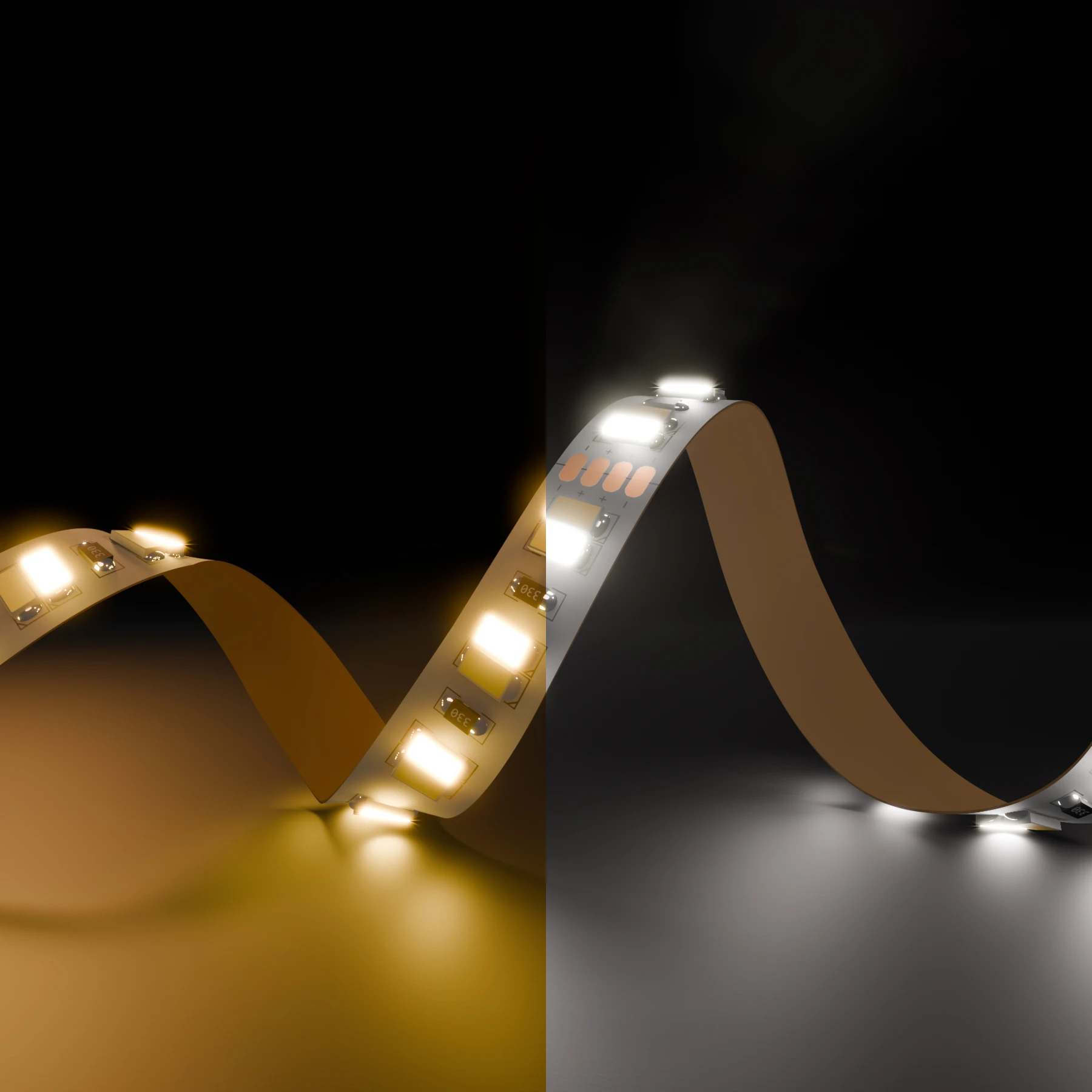 24V LED Streifen - Farbtemperatur einstellbar - 140 LEDs je Meter - alle 10cm teilbar