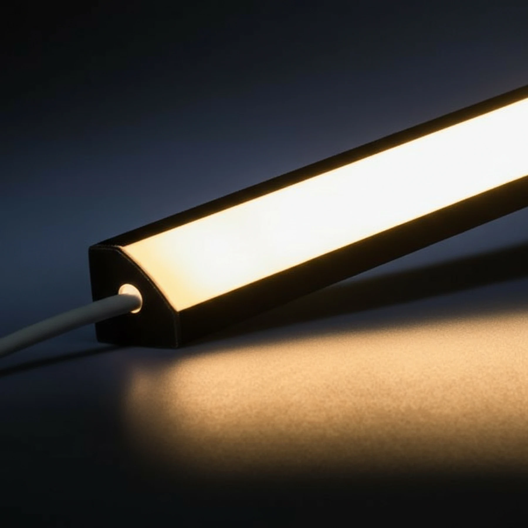 24V Black Line LED Eckleiste - COB - warmweißes Licht - diffuse Abdeckung