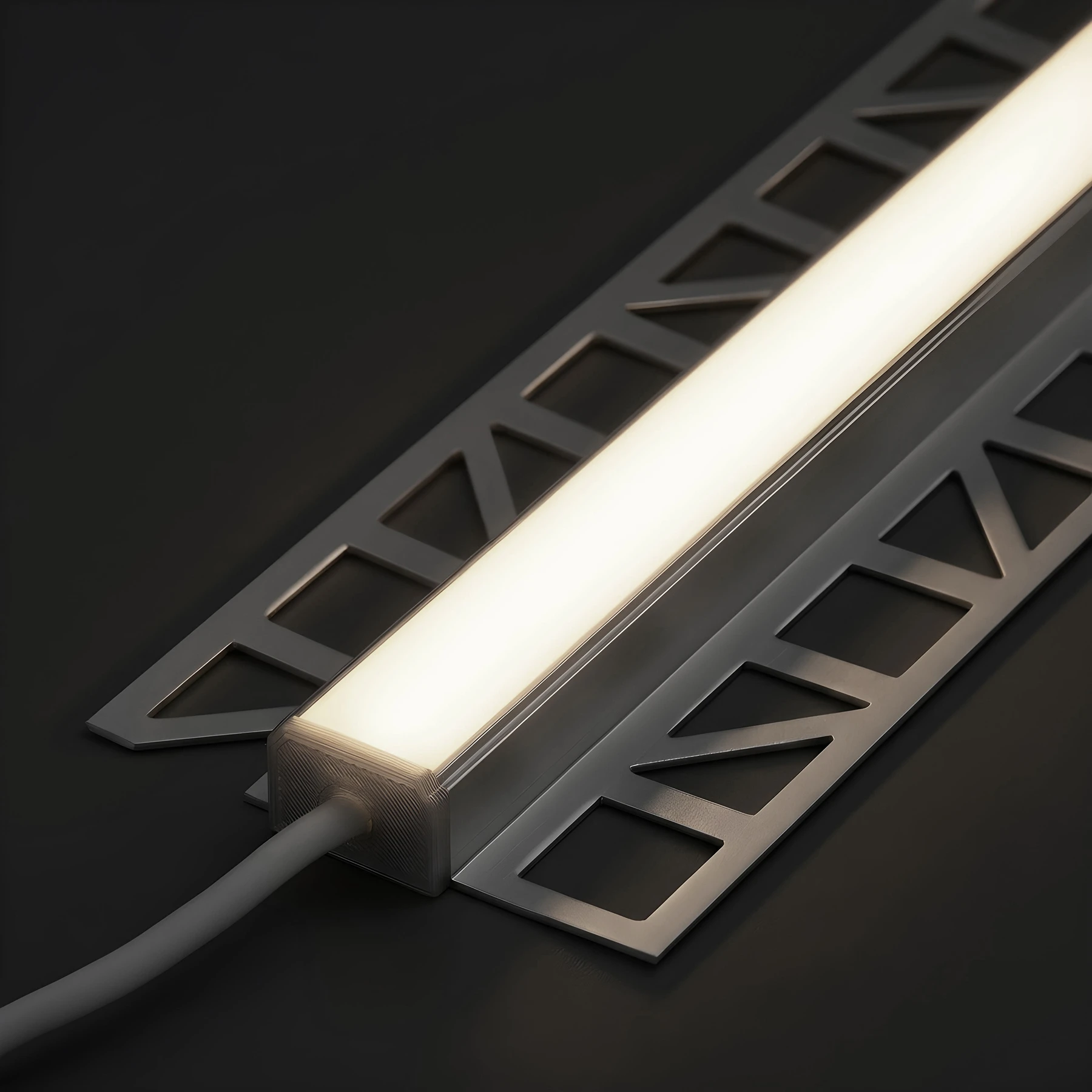 24V wasserfeste Fliesen LED Leiste - T-Profil - COB - Neutralweiß - diffuse Abdeckung - IP65 - 33cm - 144 LED Chips - 3 Watt - 296 Lumen