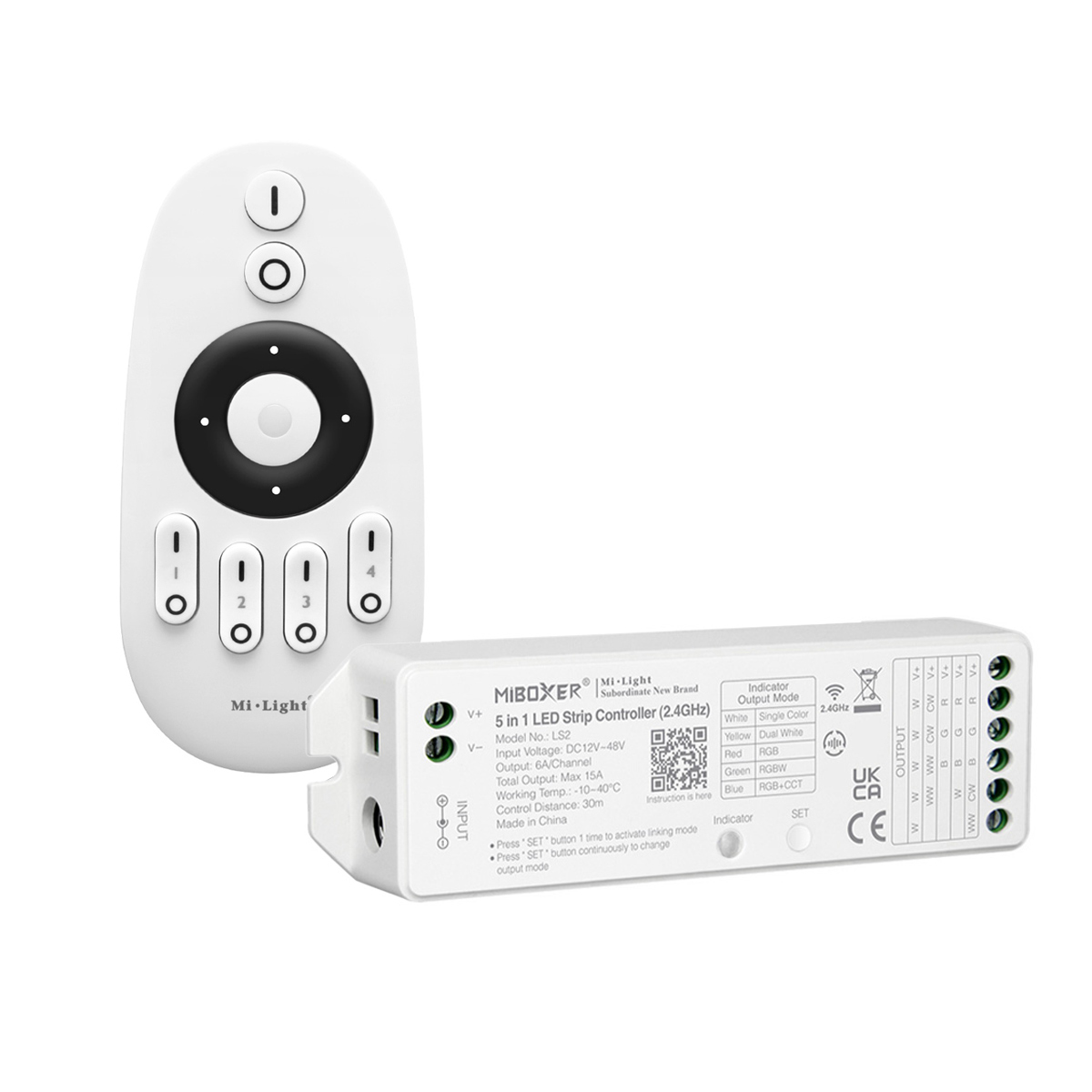 LED Funk Controller Set - 4 Zonen - 1 bis 2 Kanal - CCT - Fernbedienung (2,4 GHz)