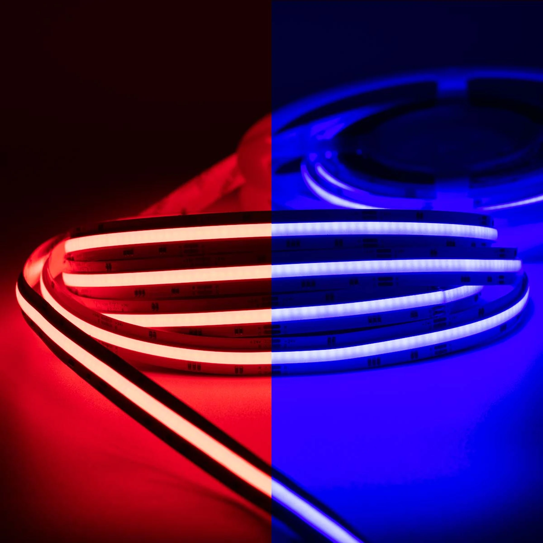 24V COB LED Streifen - RGB - alle 1,85cm teilbar - 1134 LED Chips pro Meter - 5,56cm - 63 LED Chips - 1 Watt - ohne Eingangskabel - Löten erforderlich
