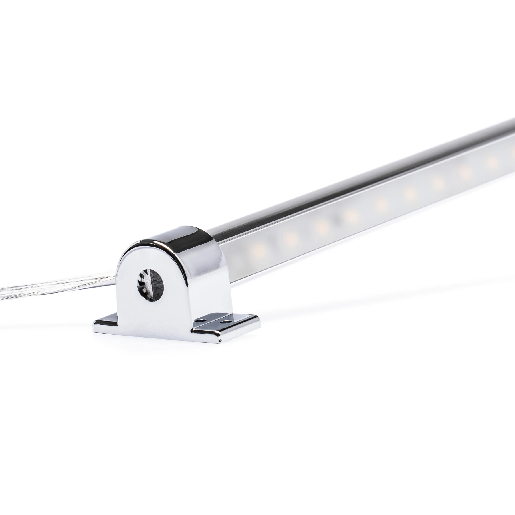 wasserfestes 24V LED Leisten Set mit Steuerung und Netzteil, 100cm Länge, Lichtfarbe warmweiß, IP65