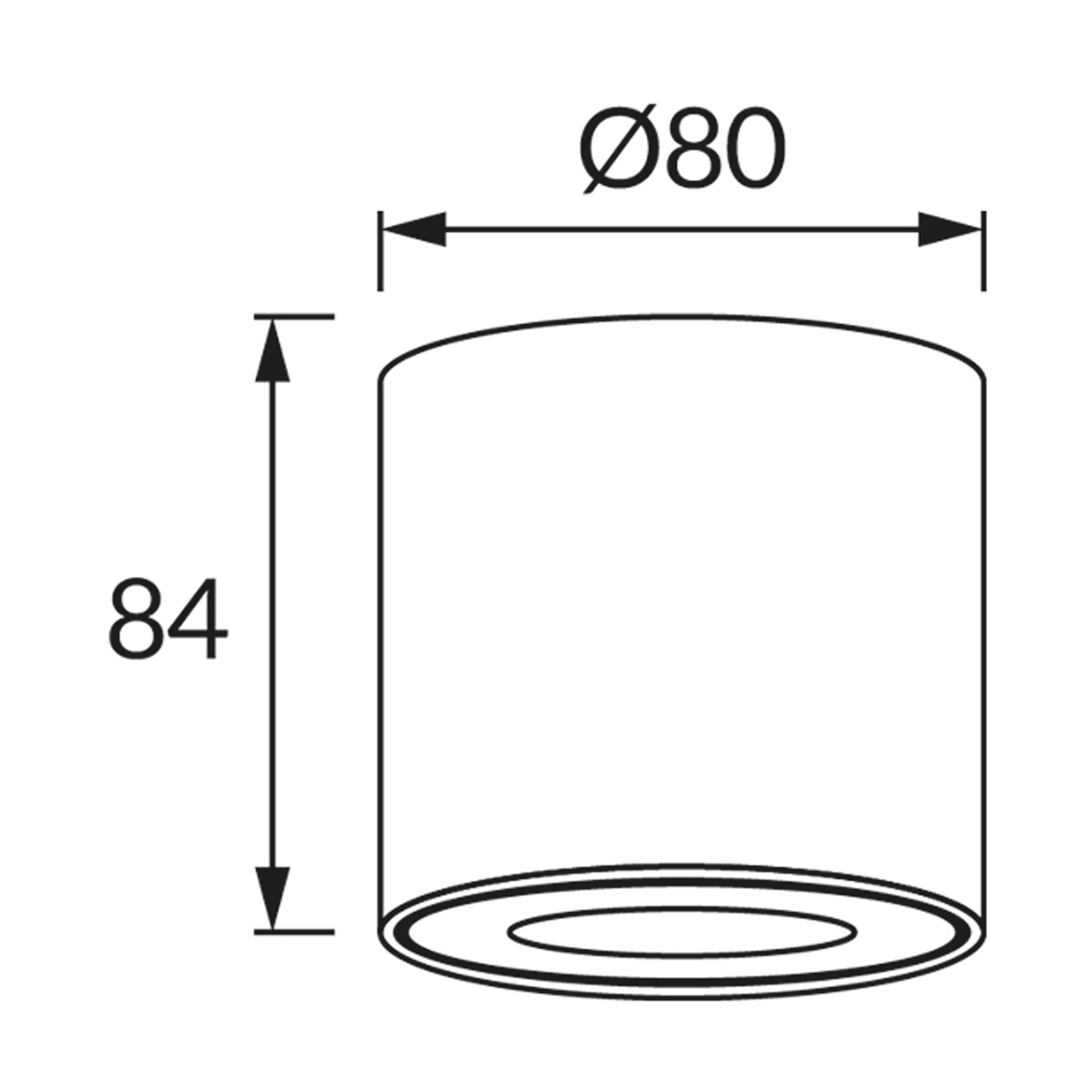 Ideus, 230V LED - Deckenleuchte - Zorba - 35W - GU10, weiß, IP54
