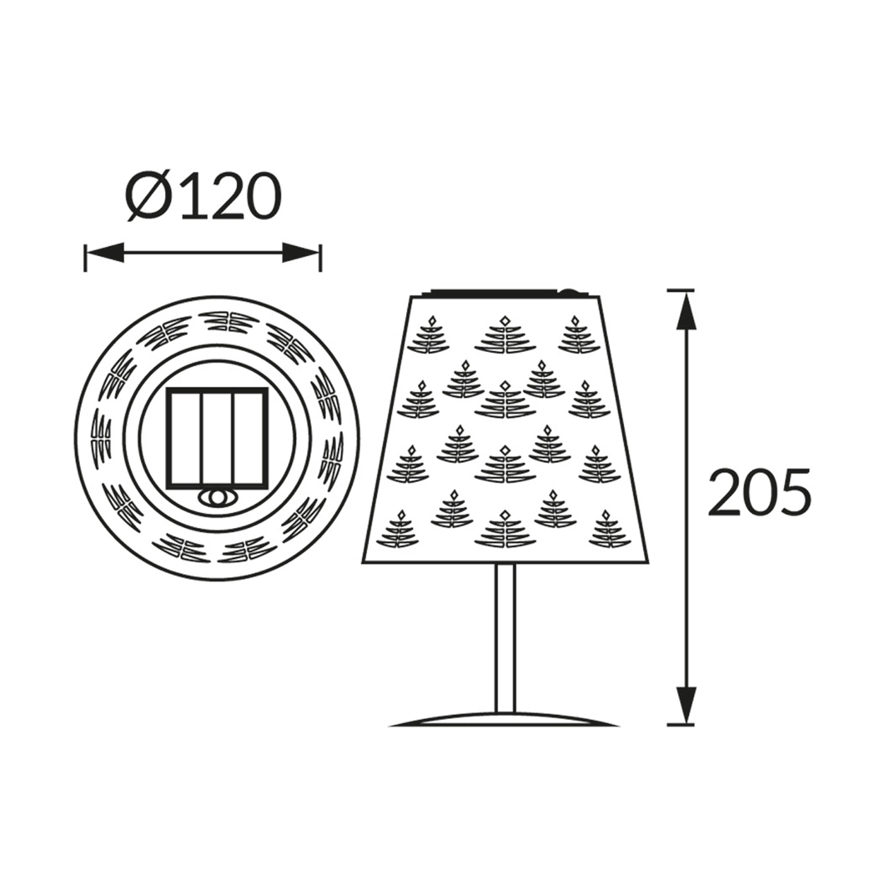 Solar Tischleuchte in grün - Lichtfarbe: kaltweiß