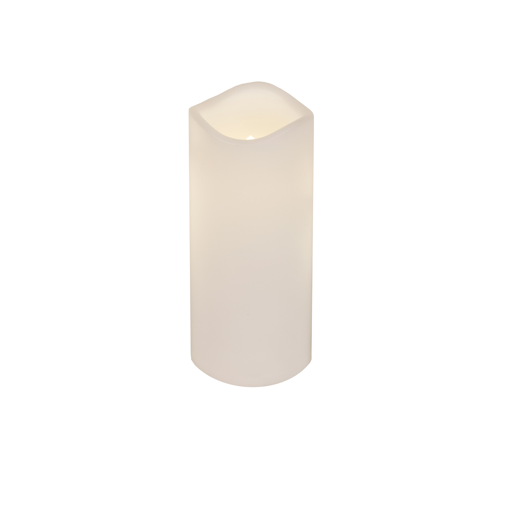 Kerzen Set für außen - Weiß - Höhe: 11,5/ 15/ 18 cm - Batteriebetrieb - Timer - flackernd