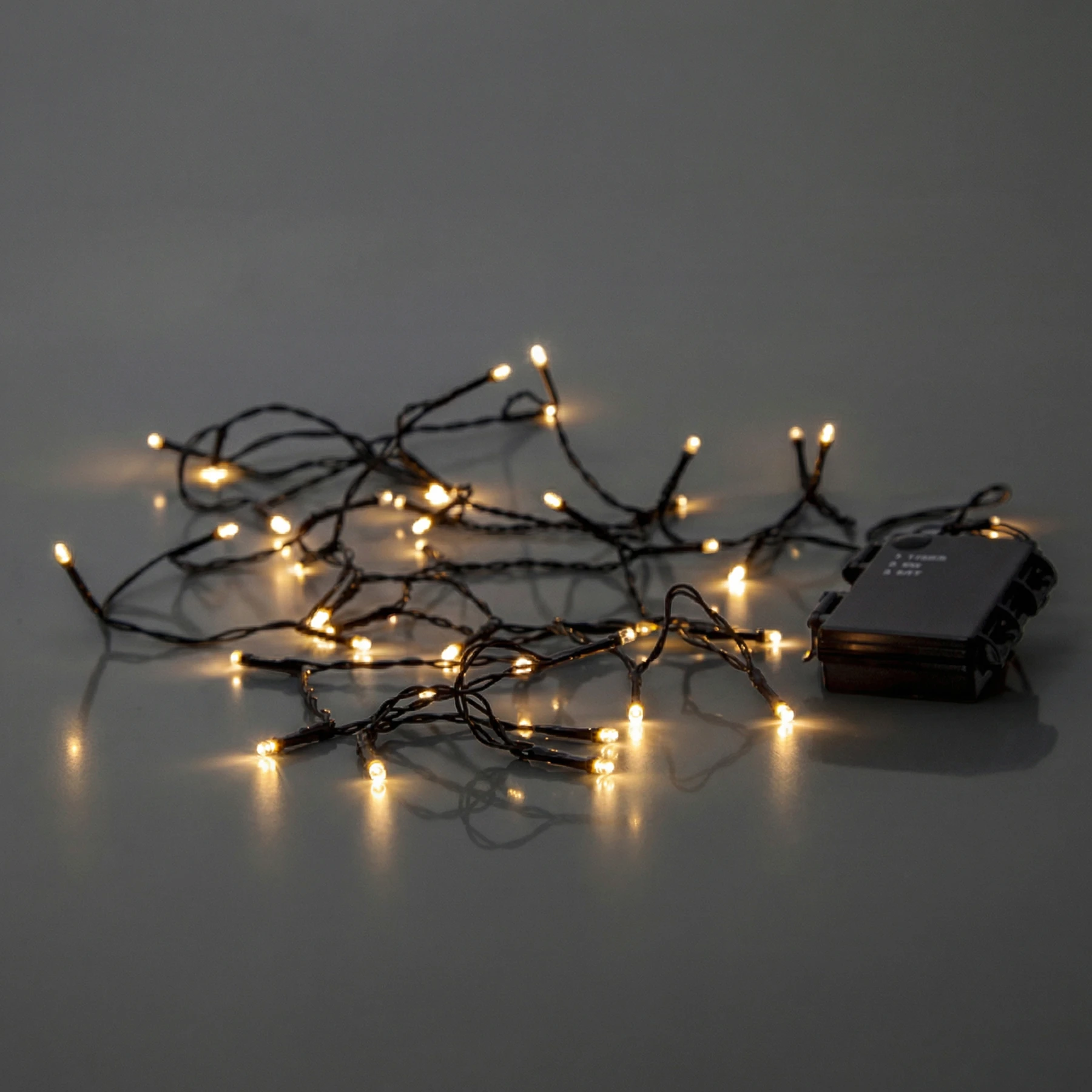 Battery - Lichterkette für außen - 2,8 m - 40 LEDs - Timer - Batteriebetrieb - Warmweiß