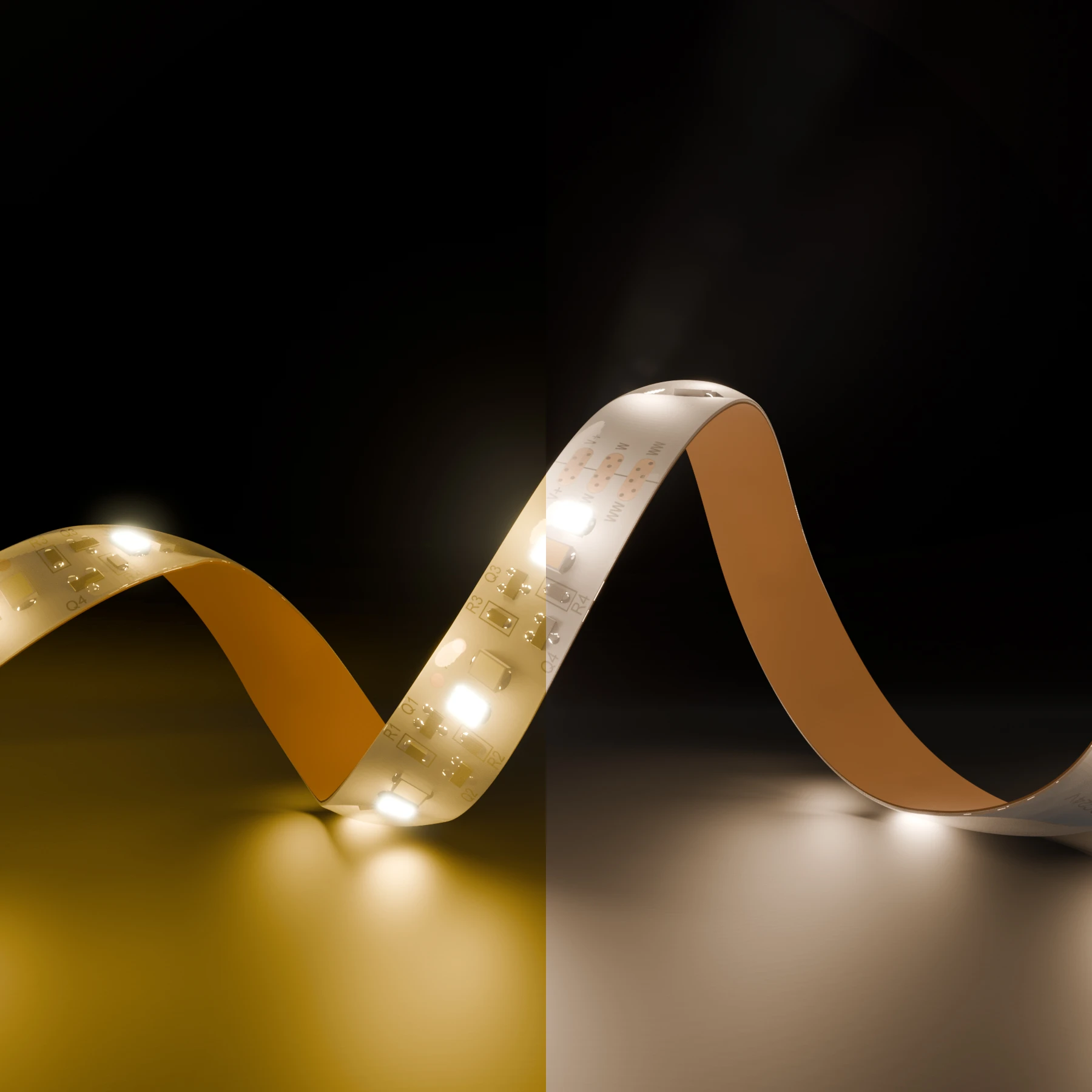 24V wasserfester LED Streifen - CCT - IP65 - 120 LEDs je Meter - alle 10cm teilbar