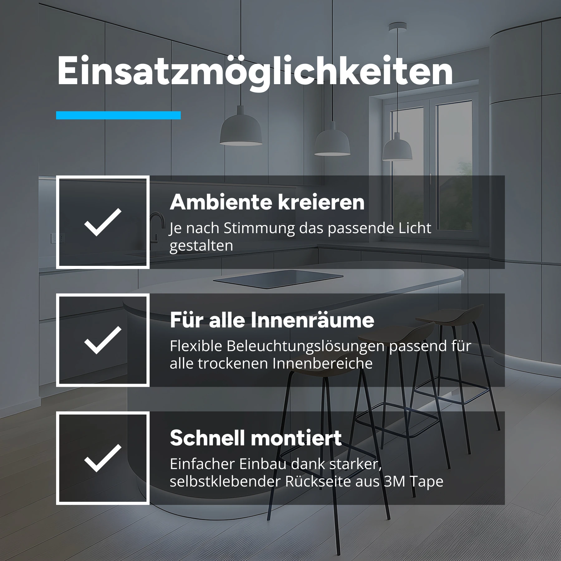 48V Zick Zack LED Streifen - einstellbare Farbtemperatur - 72 LEDs je Meter - alle 16,7cm teilbar - 16,7cm - 12 LED Chips - 2 Watt - 150 Lumen - mit 50cm Eingangskabel