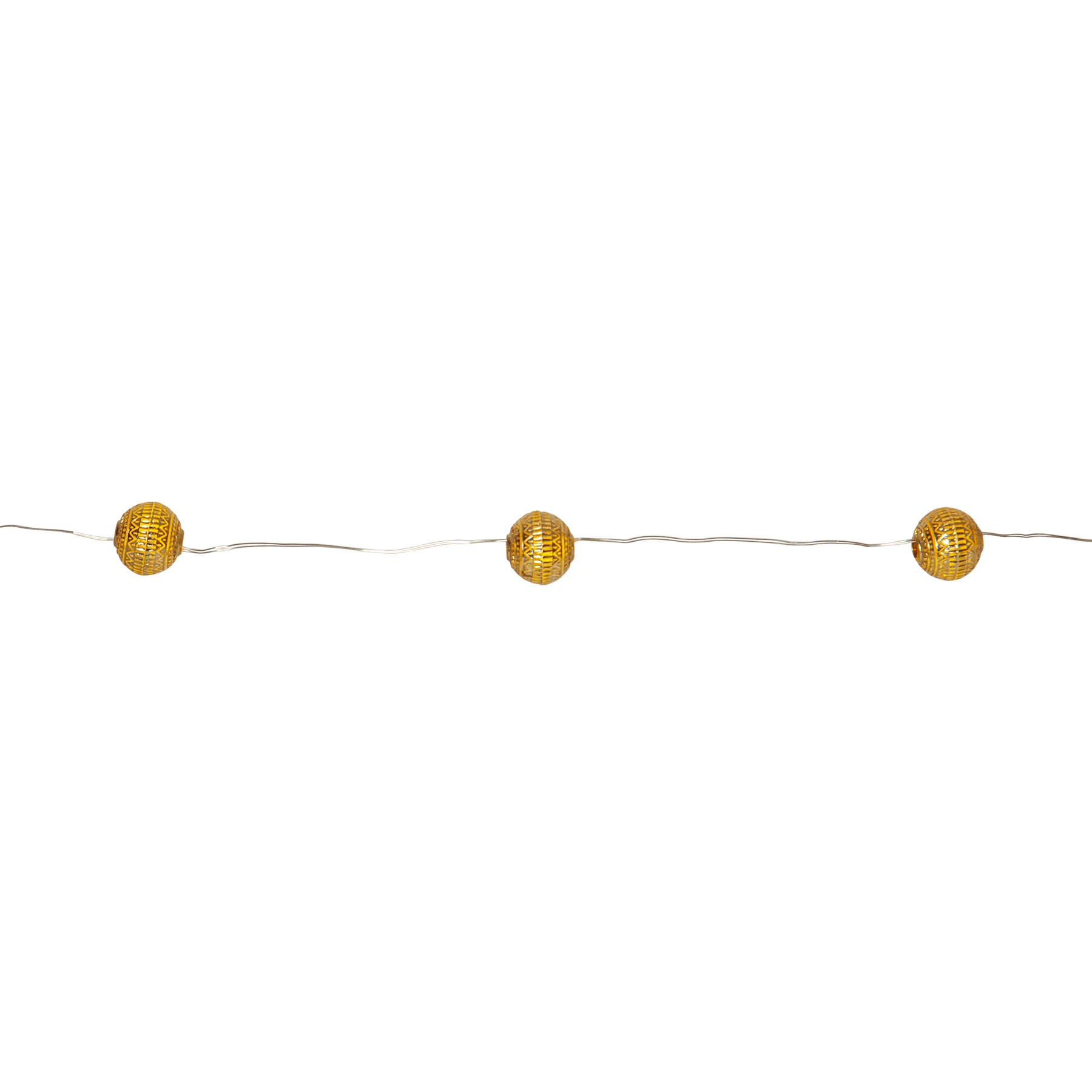 Oriental - Deko Lichterkette für innen - 0,9 m - 10 LEDs - Timer - Batteriebetrieb - Warmweiß