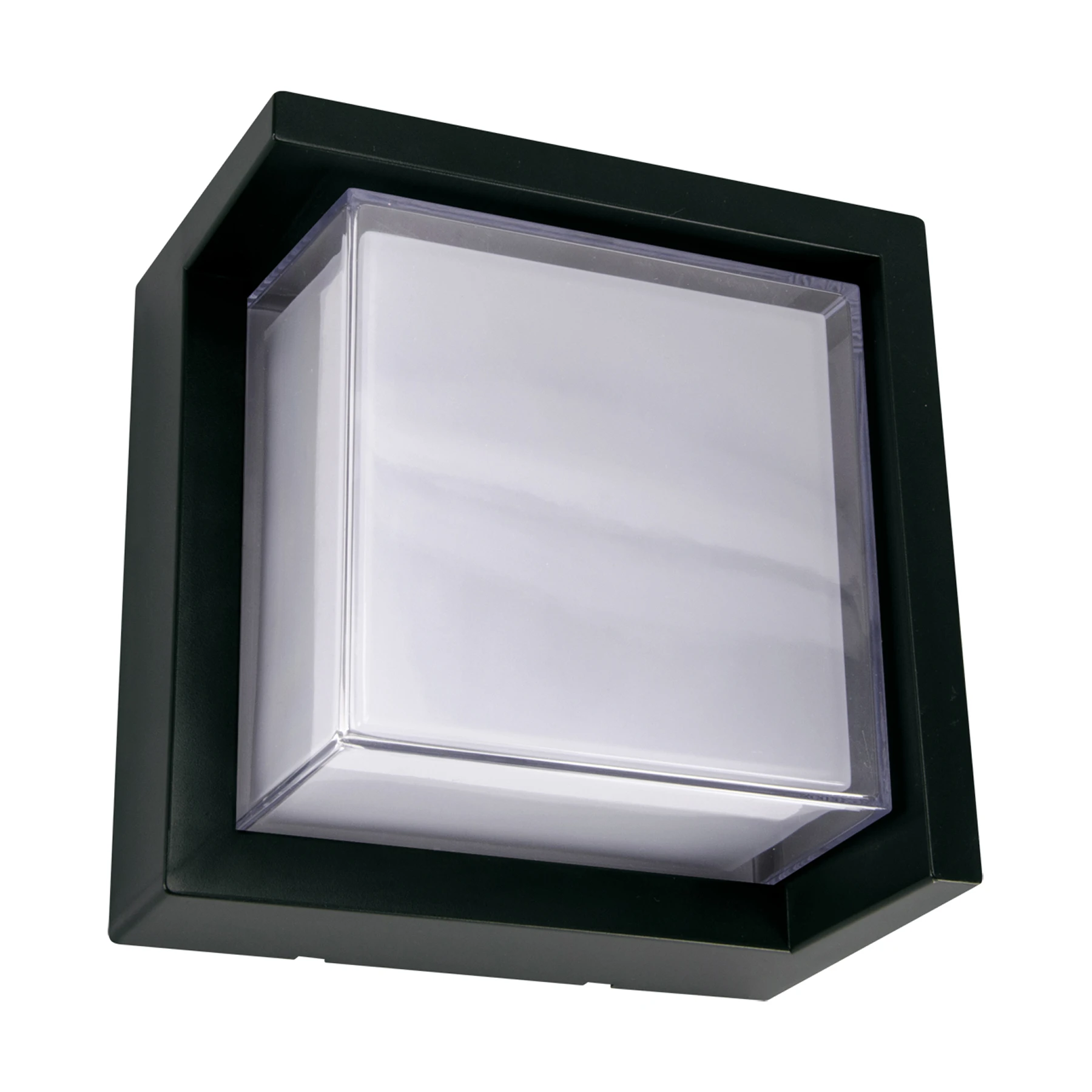Wandleuchte outdoor in schwarz - 12 W - Lichtfarbe: neutralweiß