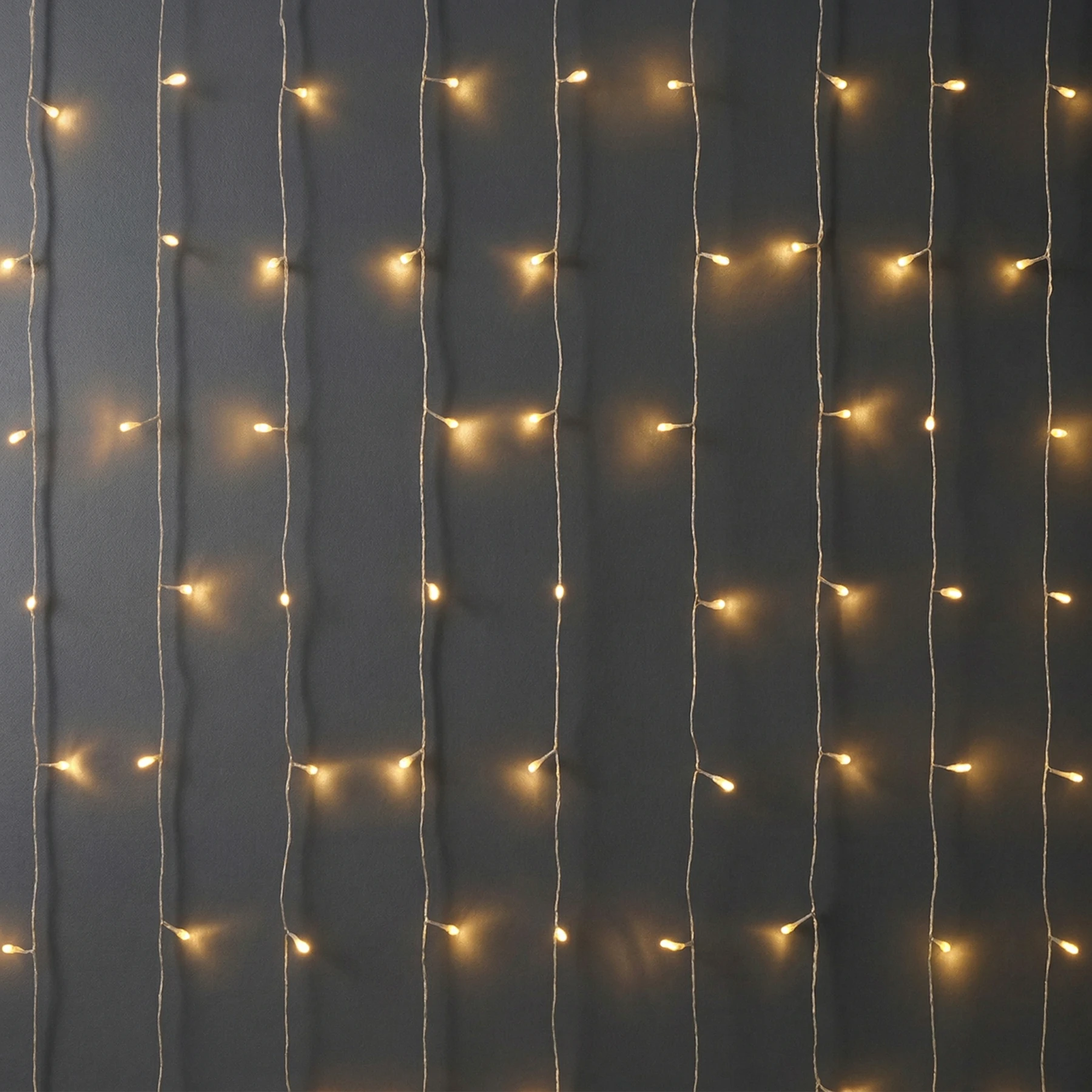 Dew Drop - Lichtervorhang für innen - 1 m - 100 LEDs - Netzbetrieb - Warmweiß