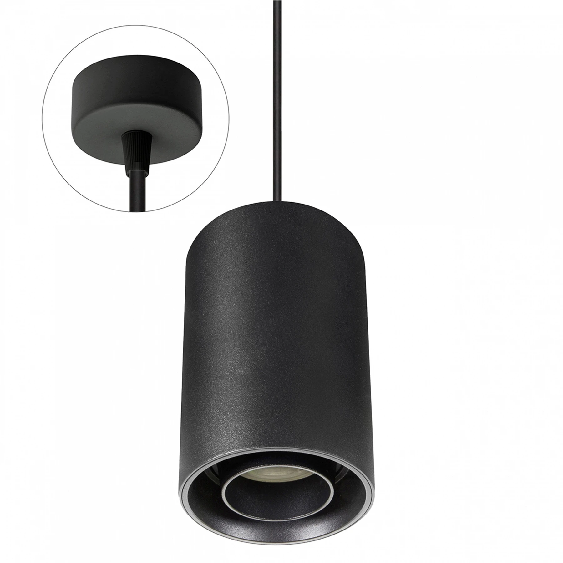 Pendelleuchte in schwarz - Lichtfarbe: individuell wählbar