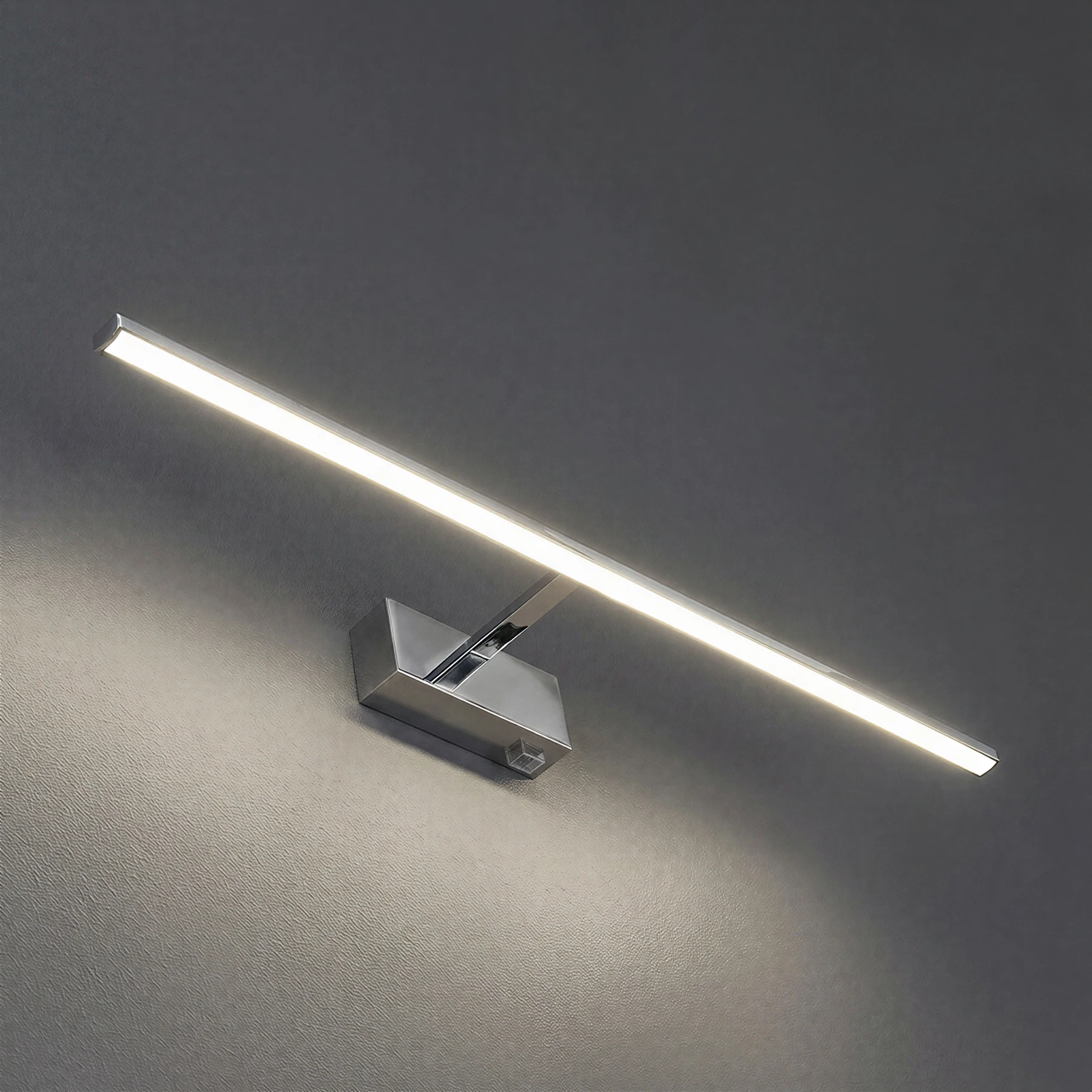 230V LED - Spiegelleuchte in  Chrom - Lichtfarbe: Neutralweiß - 12W - 55,5cm