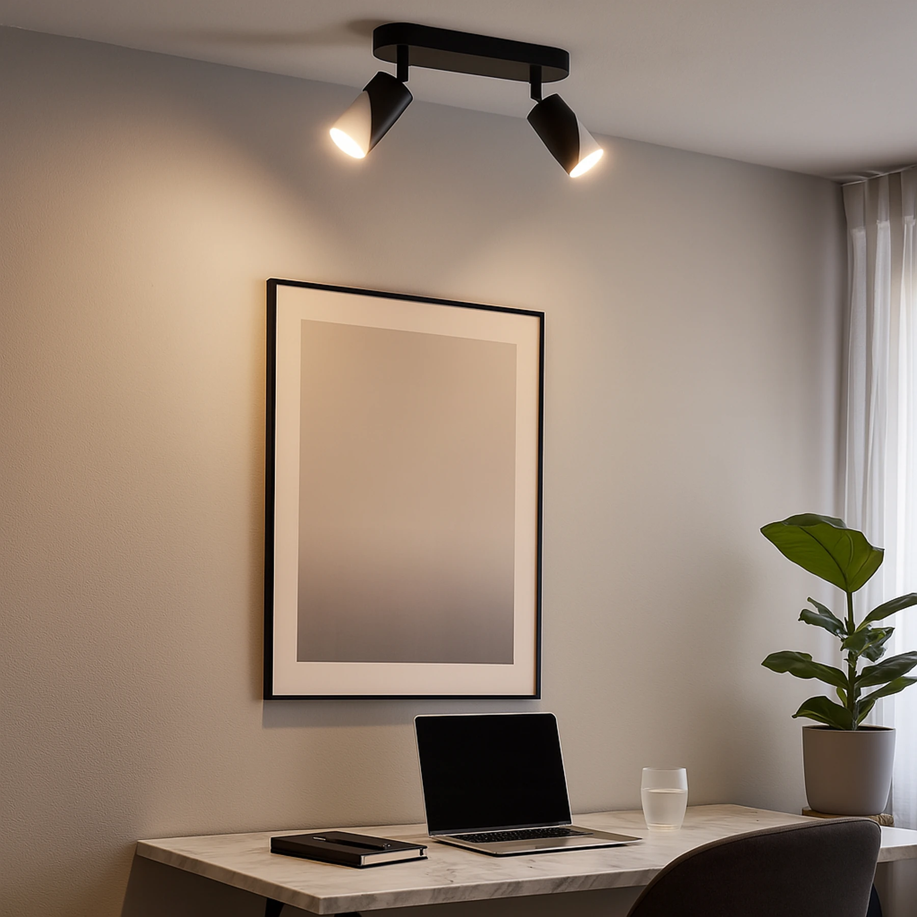 ZEBRA SPT 2 - Decken Spotleuchte in schwarz/weiß  - ohne Leuchtmittel