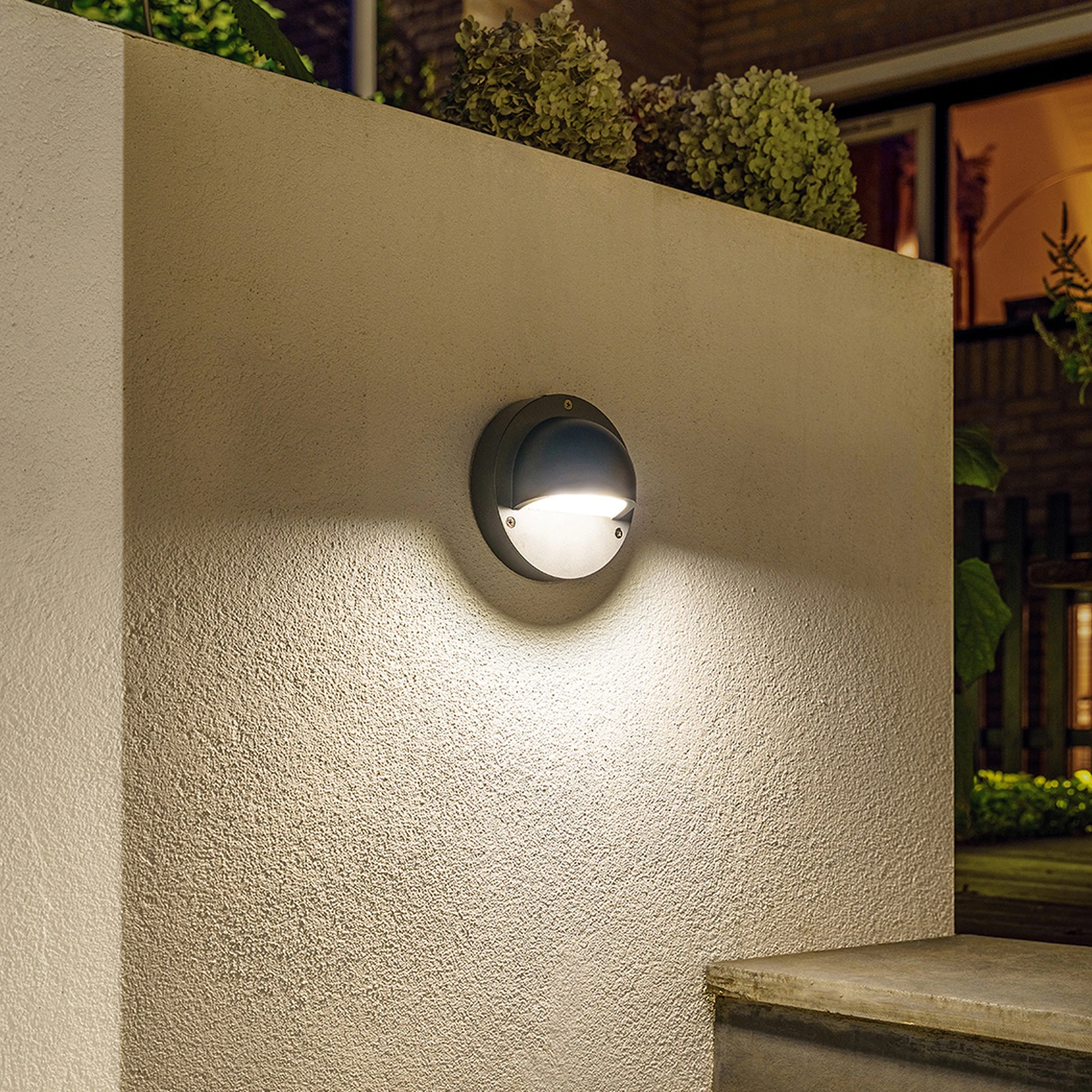 12V Wandleuchte in schwarz - 1,5W - Lichtfarbe: warmweiß + weiß - IP44