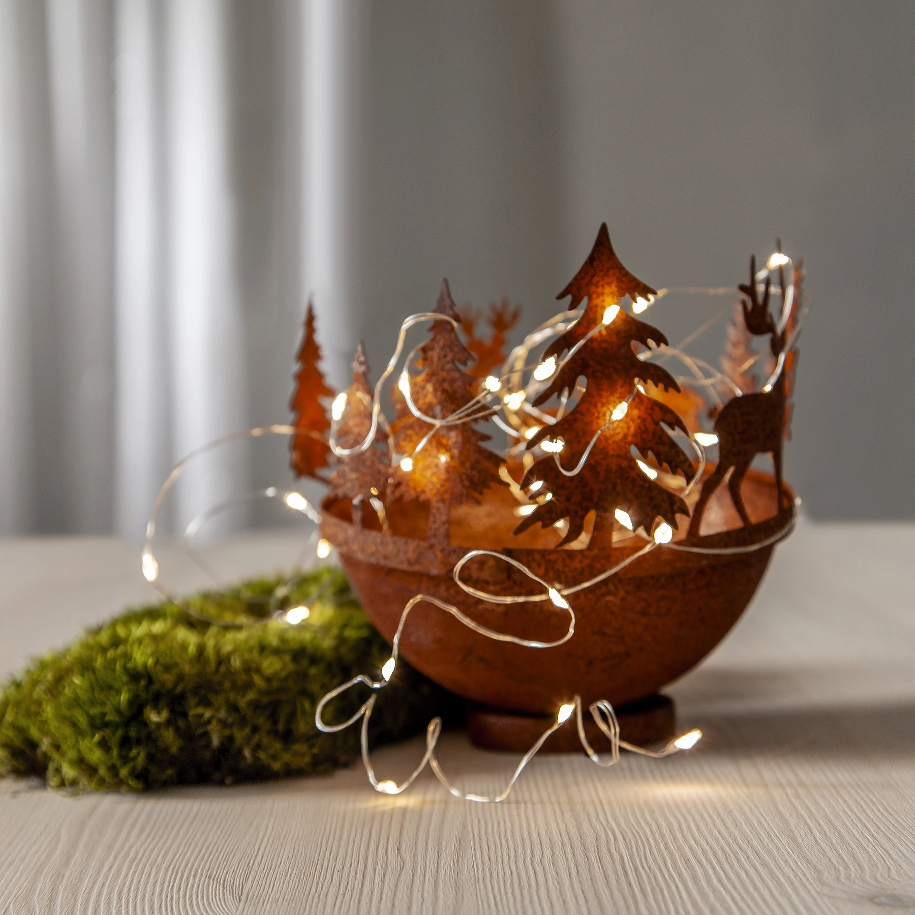 Dew Drop - Deko Lichterkette für innen - 4 m - 40 LEDs - Timer - Batteriebetrieb - Warmweiß