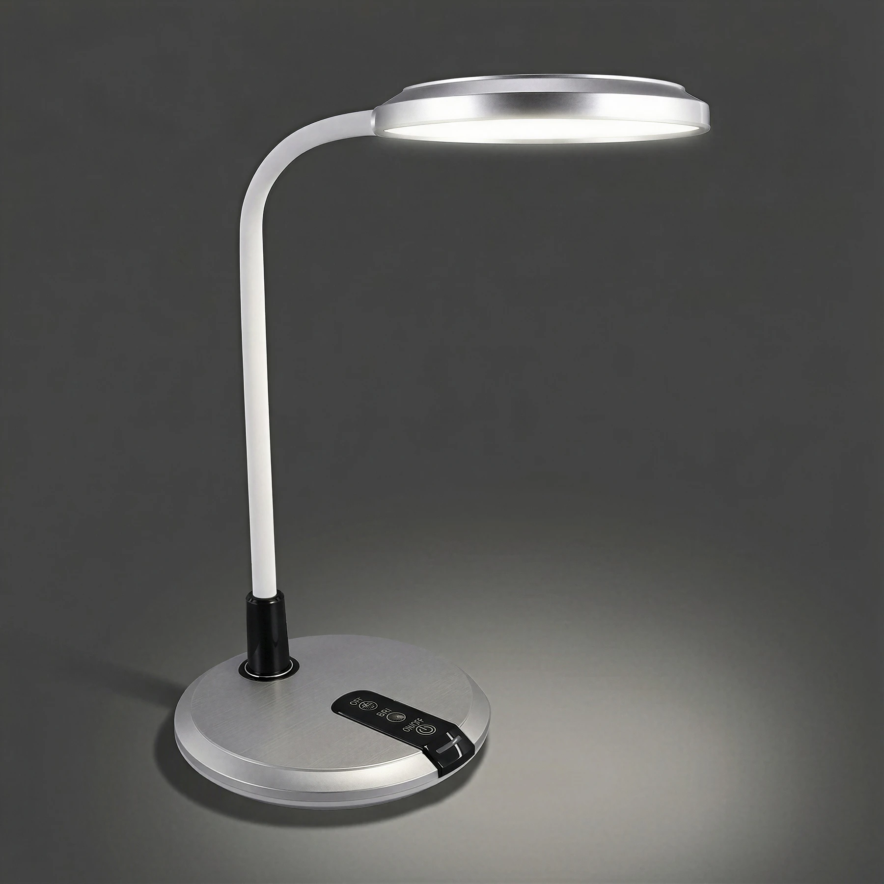 Schreibtischleuchte in silber - Lichtfarbe: weiß einstellbar