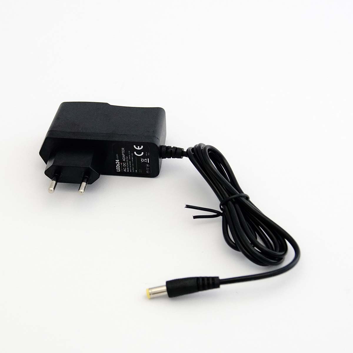 12V DC - Steckernetzteil stabilisiert - 1A - 12 Watt - Schwarz