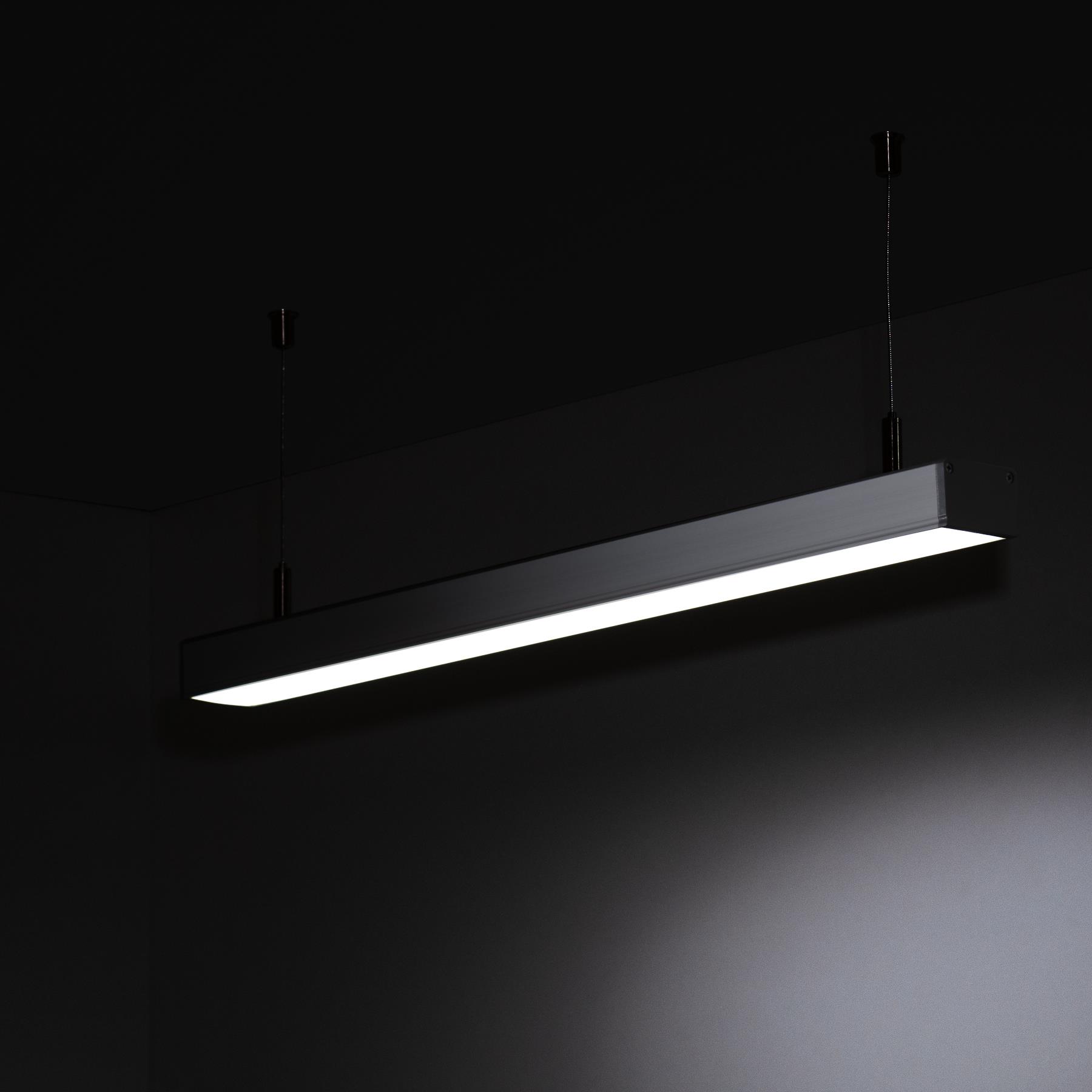 24V Aluminium LED Pendelleuchte - weiß - linear - diffuse Abdeckung, bis 3m Länge