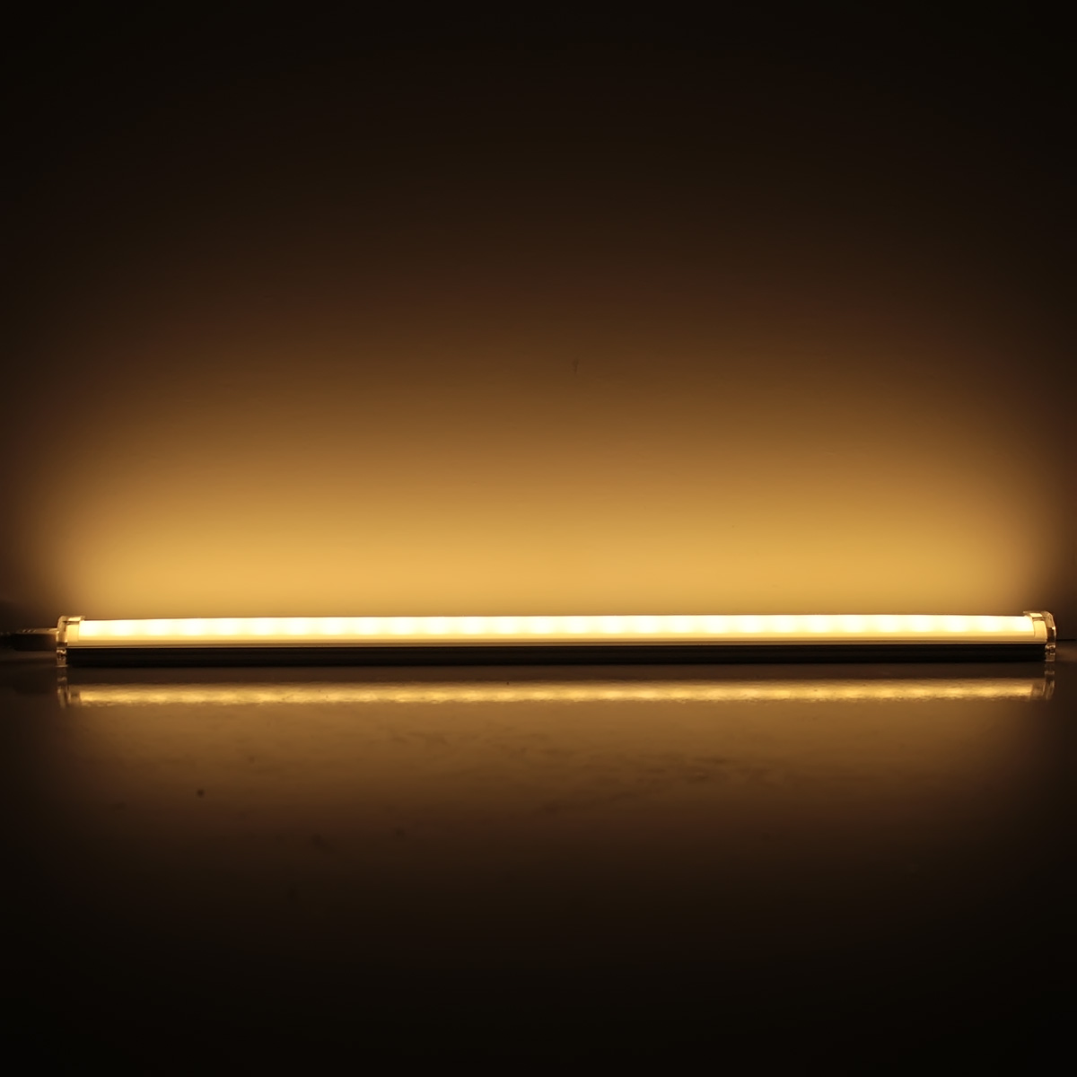 Aluminium LEDLeiste steckbar - 70x 5630 LEDs auf 100cm 24V warmweiß - kein Anschlußkabel zum Netzteil - klare Schutzabdeckung