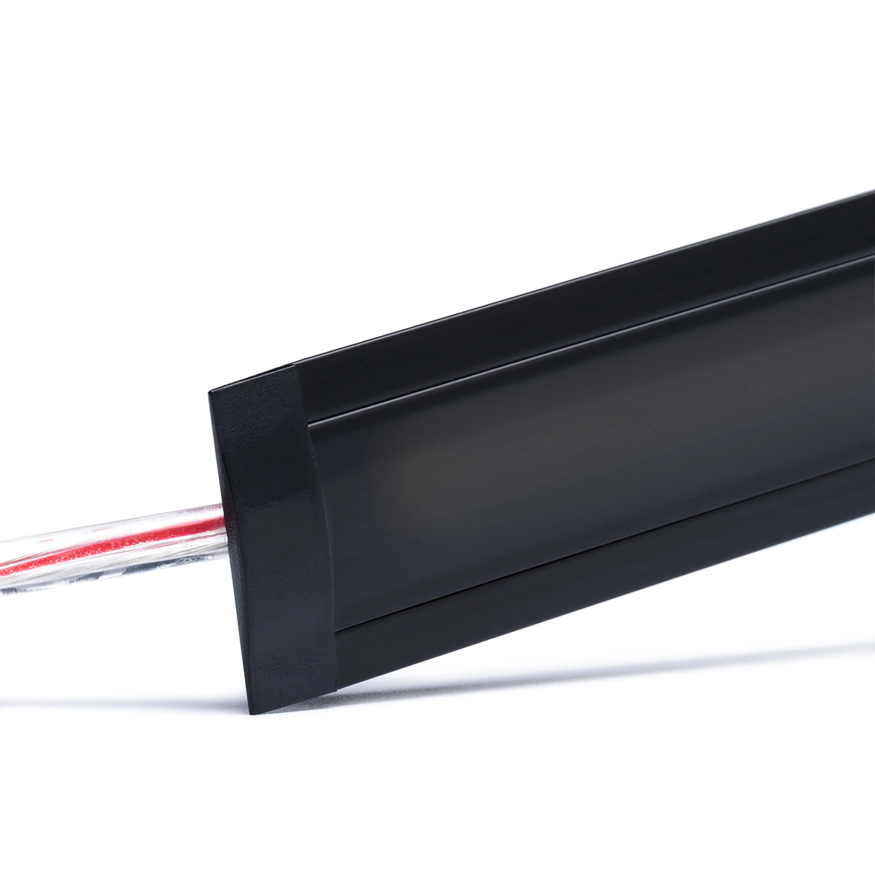 24V Black Line Aluminium Einbau LED Leiste - COB - weißes Licht - schwarze Abdeckung