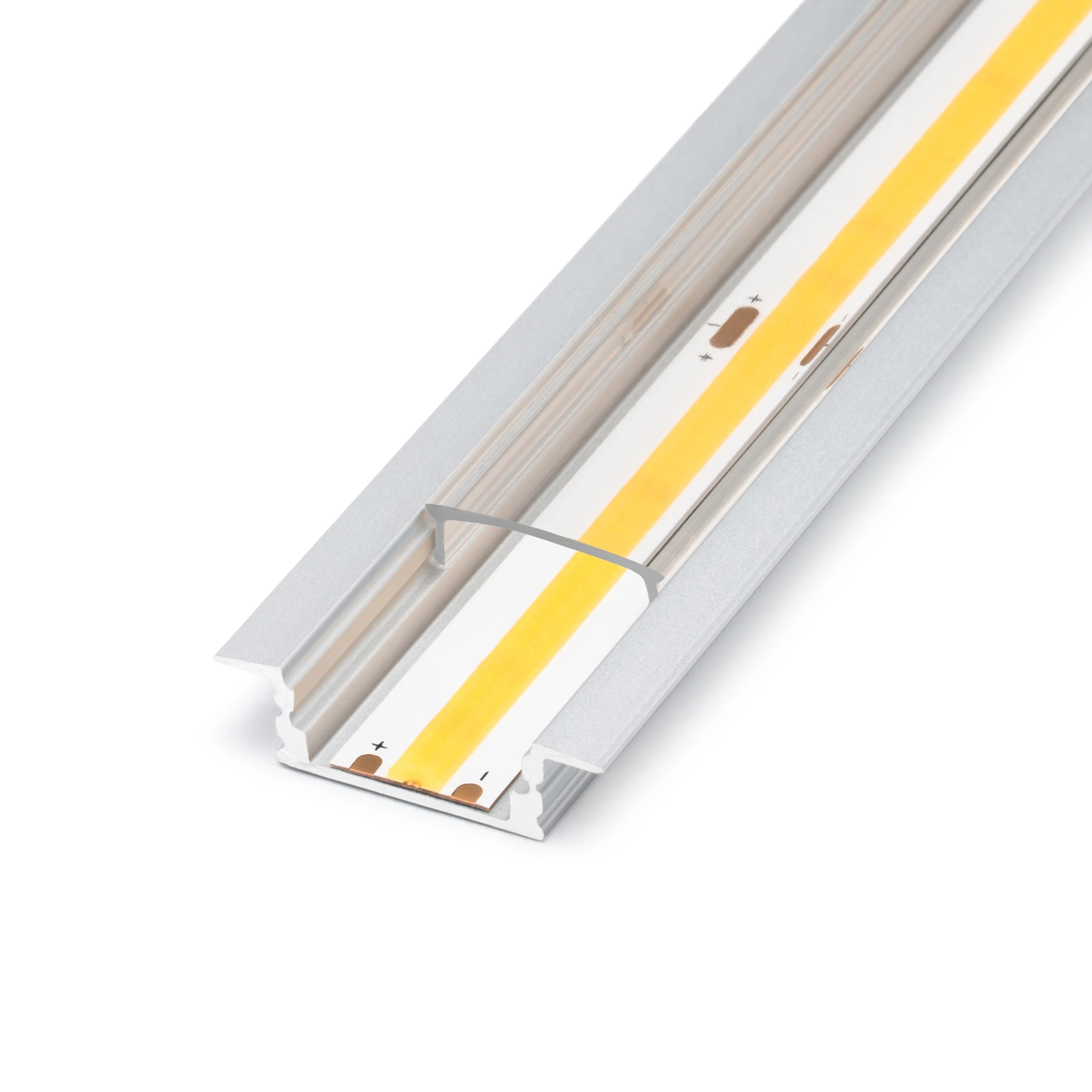 transparente Abdeckung für LED Einbauprofil - slim, CC-66, CC-66-BLK, CC-66-WHT - 100cm Länge