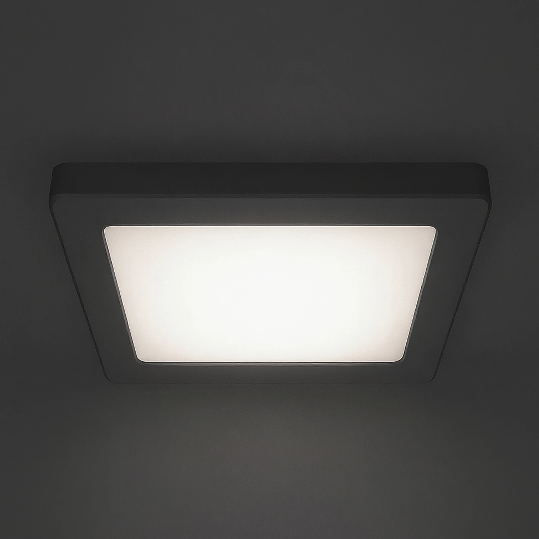 Decken Aufbauleuchte in schwarz - 22cm - 18 W - Lichtfarbe: weiß einstellbar
