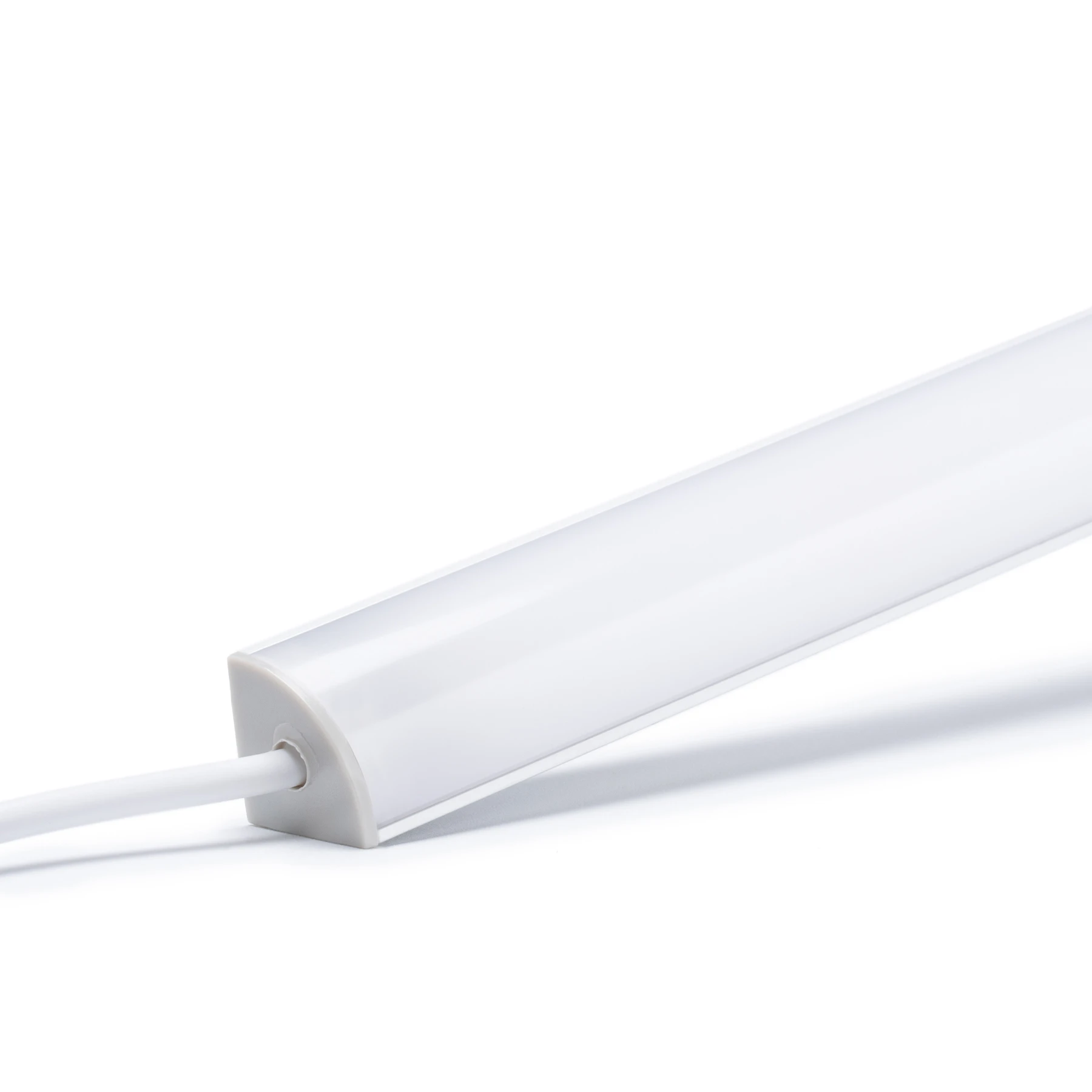 24V Aluminium LED Eck Leiste rund – weiß – diffuse Abdeckung