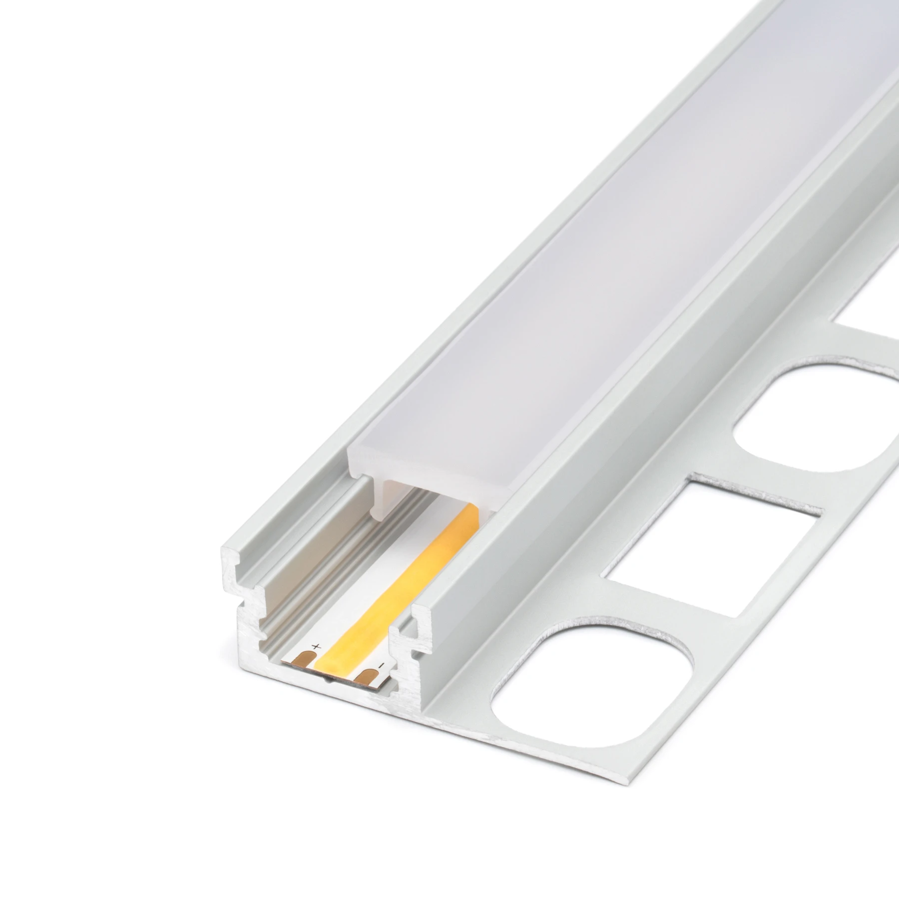 diffuse Abdeckung für LED Fliesenabschlussprofil, CC-80 - 100cm Länge