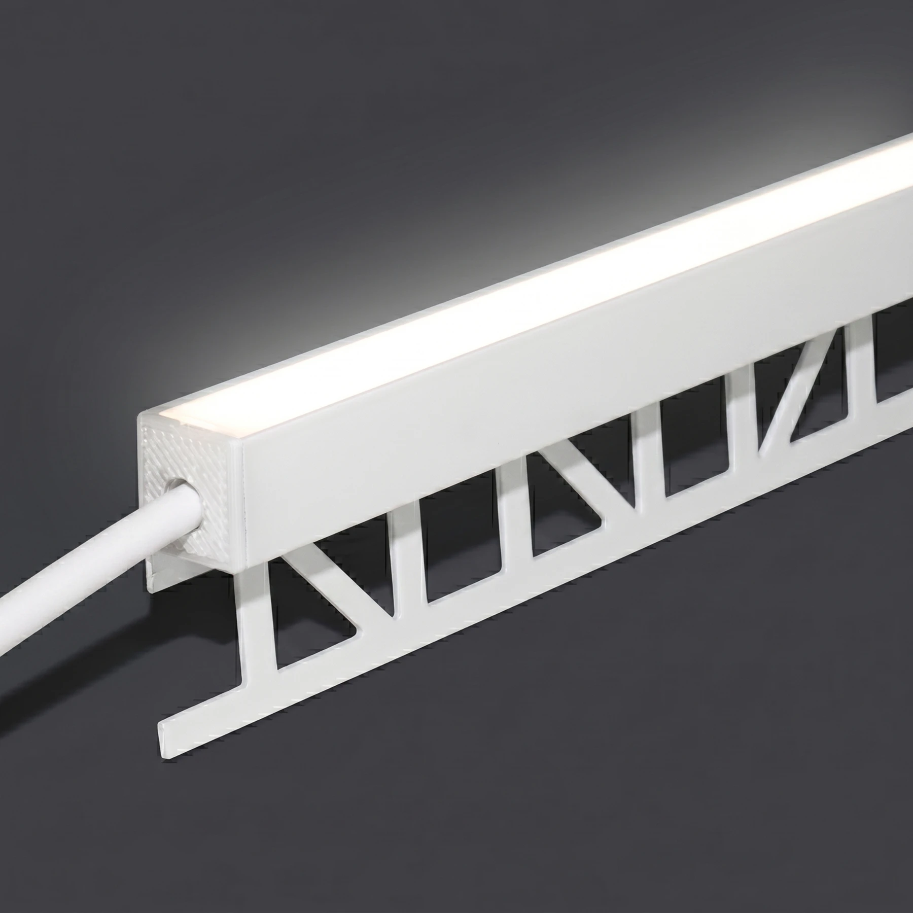 24V wasserfeste Fliesen LED Leiste weiß - nach oben abstrahlend - COB - Neutralweiß - diffus - IP65