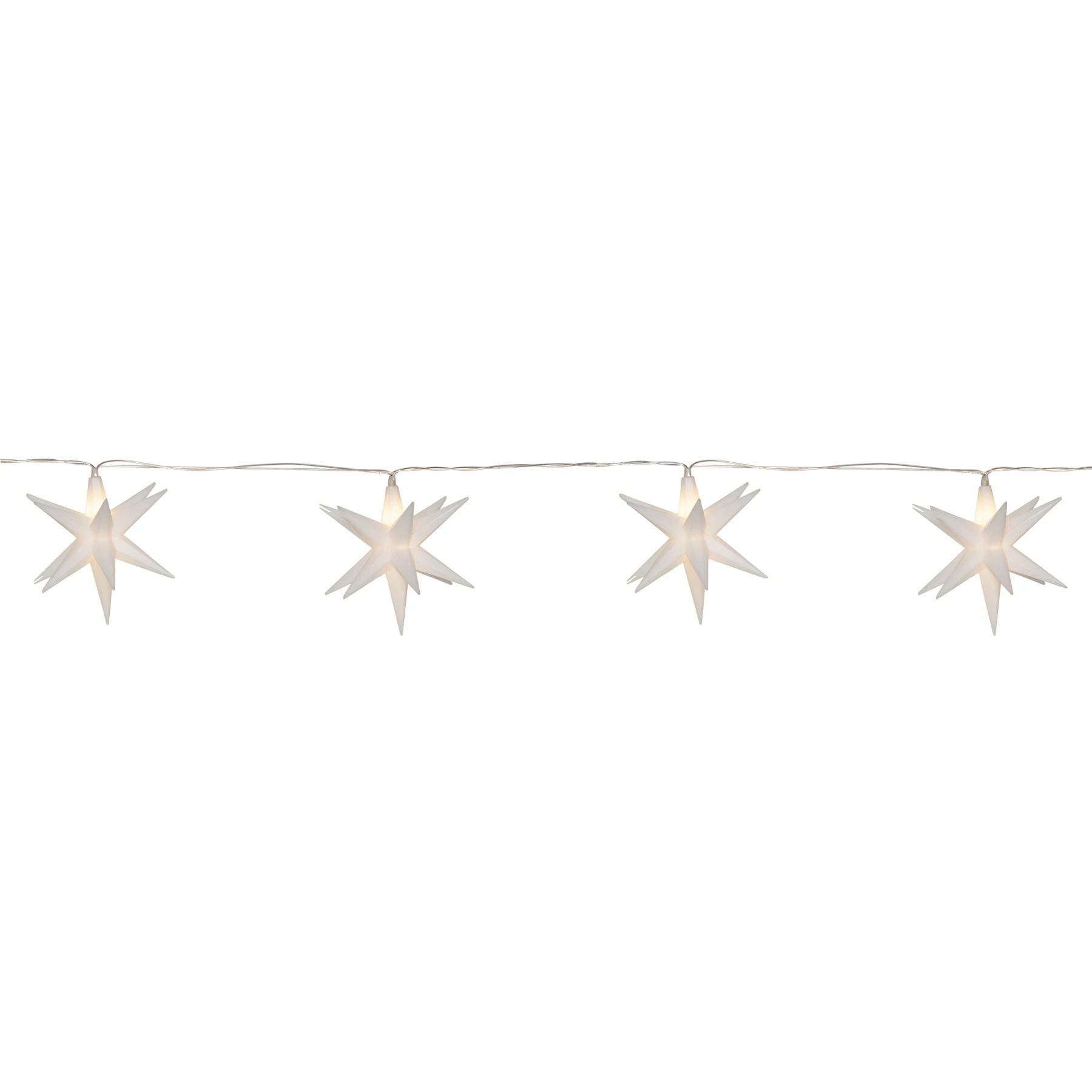 December - Deko Lichterkette für innen - 2,1 m - 8 LEDs - Timer - Batteriebetrieb - Warmweiß