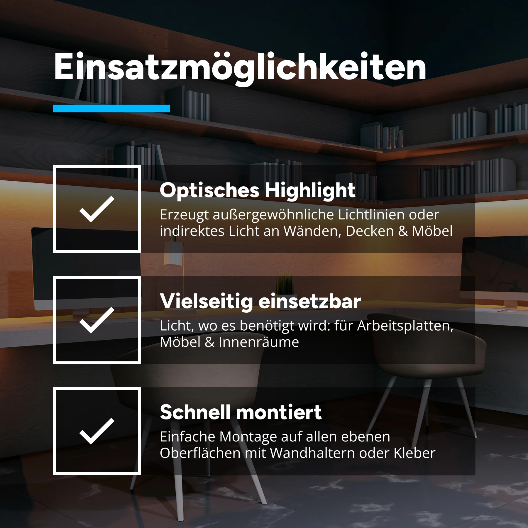 24V LED-Eckleiste mit diffuser Abdeckung - neutralweiß 4000k - kein Anschlußkabel zum Netzteil -28cm mit 35 SMD LEDs - 5 Watt 360 Lumen