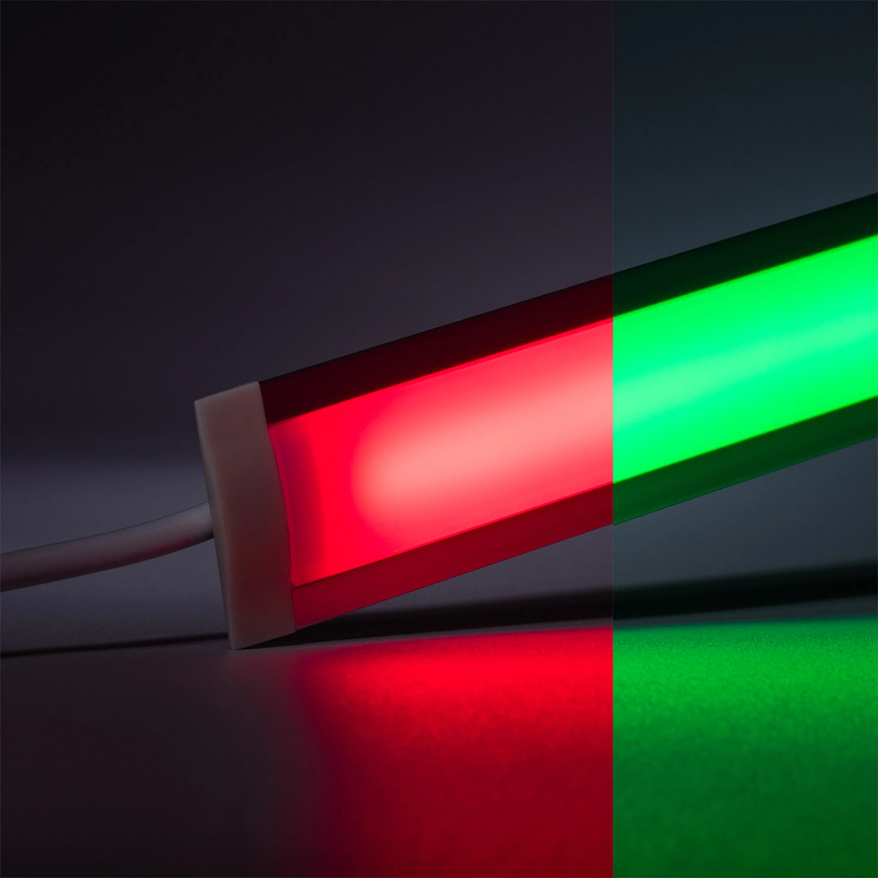 24V Aluminium Einbau COB LED Leiste schmal - RGB - diffuse Abdeckung