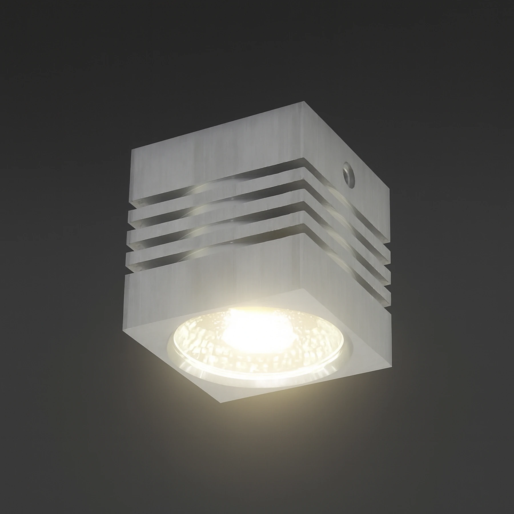 GUSTI LED - Aufbau Deckenspot in silber - 5,5cm - 3W - Lichtfarbe: neutralweiß