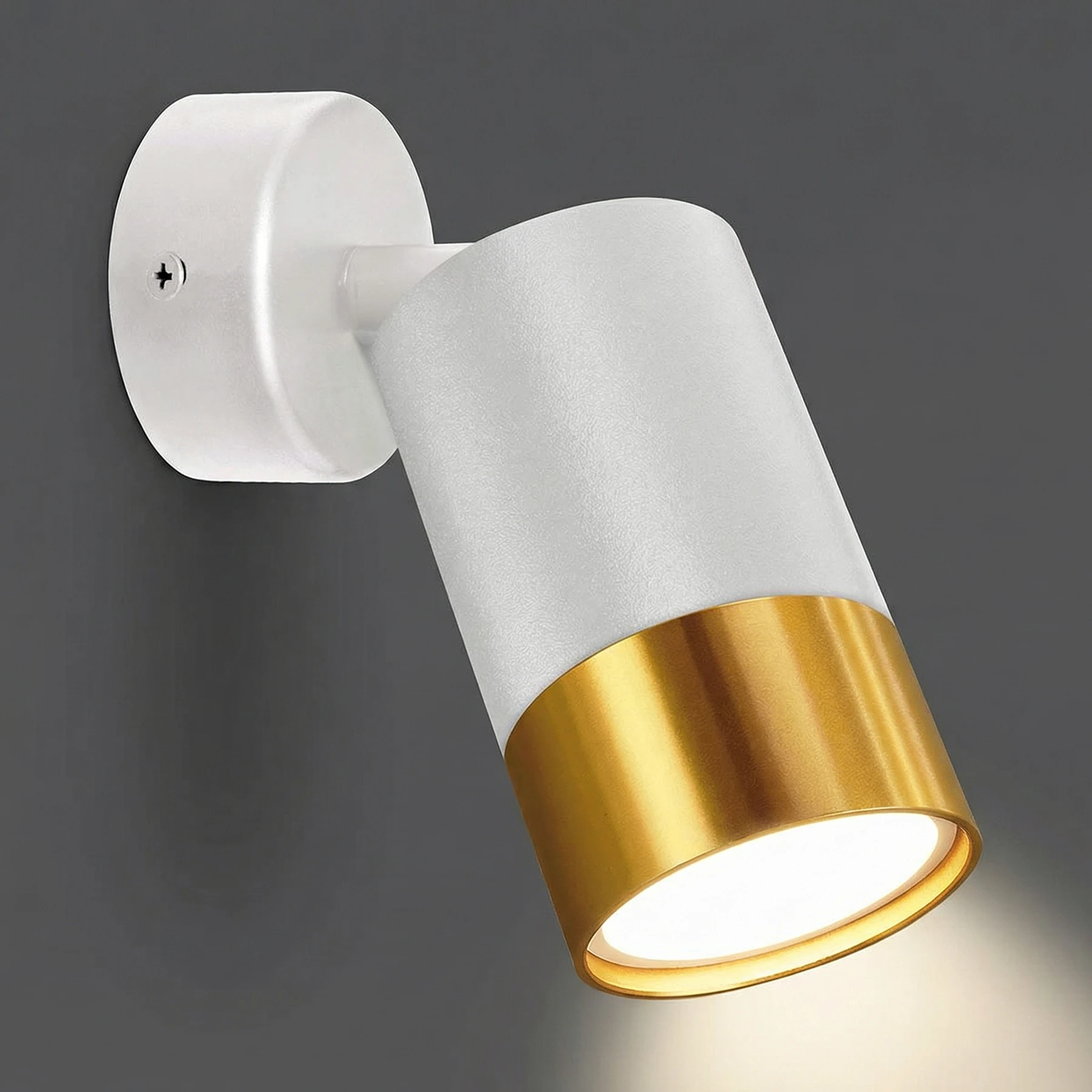 PUZON SPT - Decken Spotleuchte in weiss/gold - Lichtfarbe: individuell wählbar