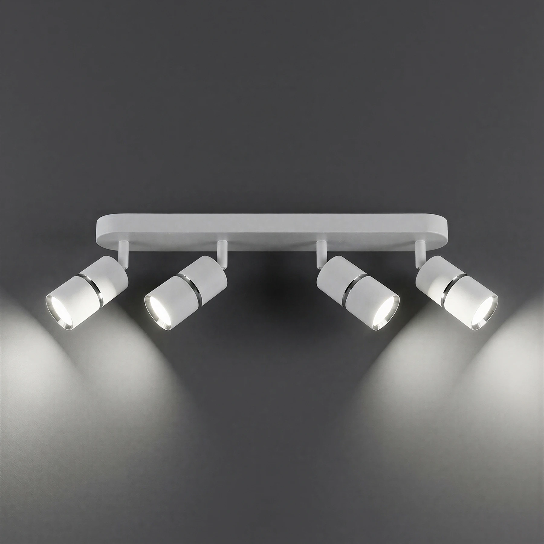 Decken Spotleuchte in weiß/chrom - Lichtfarbe: individuell wählbar