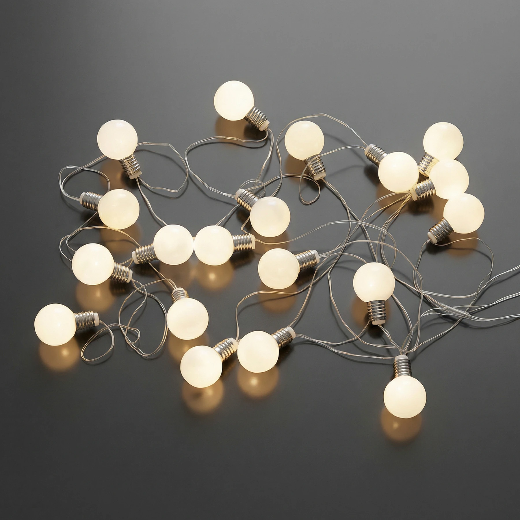 Mini Glow - Deko Lichterkette für innen - 3 m - 20 LEDs - Timer - Batteriebetrieb - Warmweiß