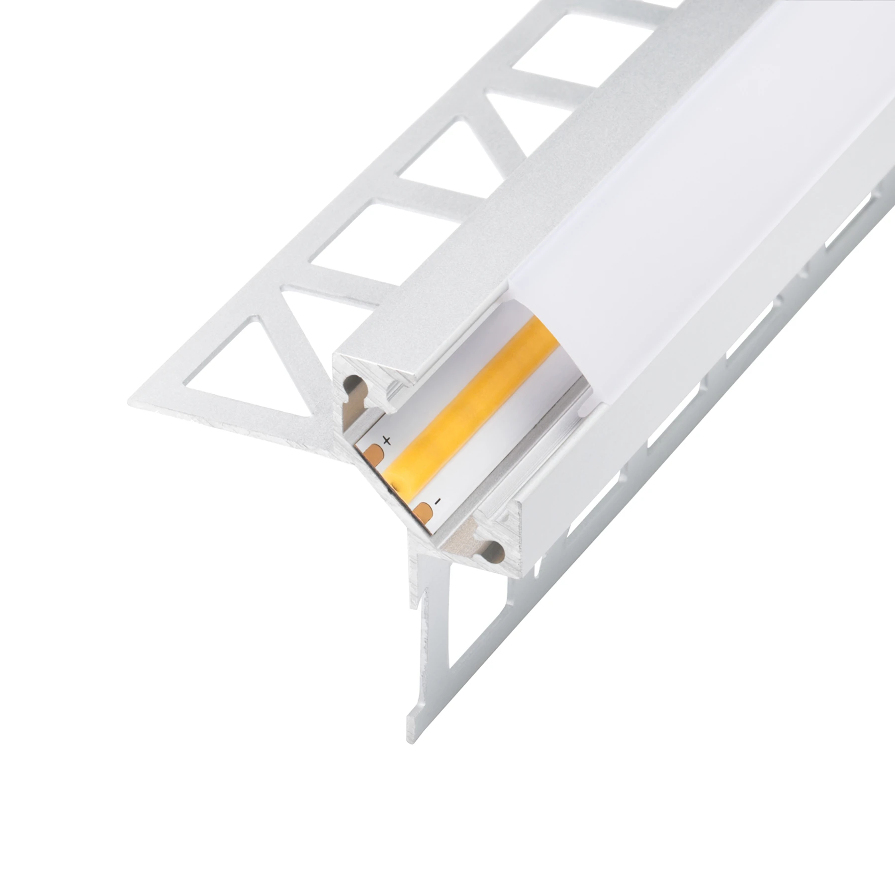 Aluminium LED Fliesenprofil, Außenecke, 2,78 x 1,1cm